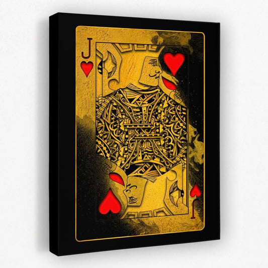 Burning Jack of Hearts - Jack Of Hearts Canvas Wall Art