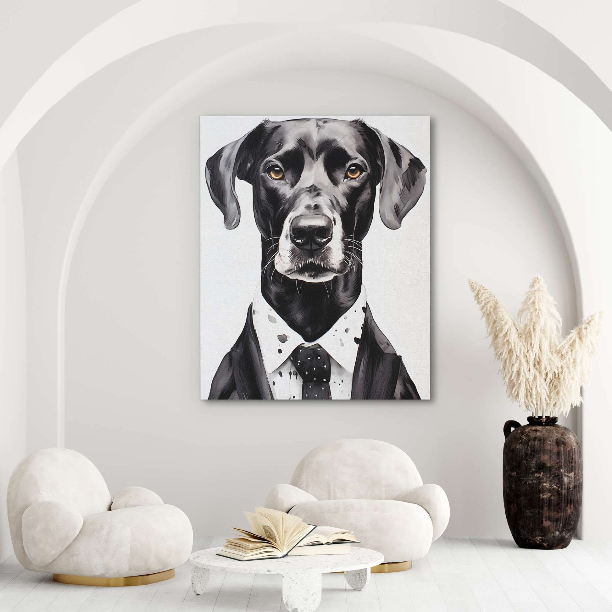 Business Lab - Black and White Canvas Print