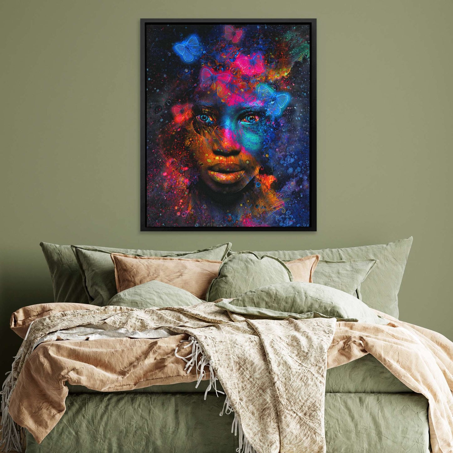 Butterfly Effect - Fantasy Pink Canvas Wall Art