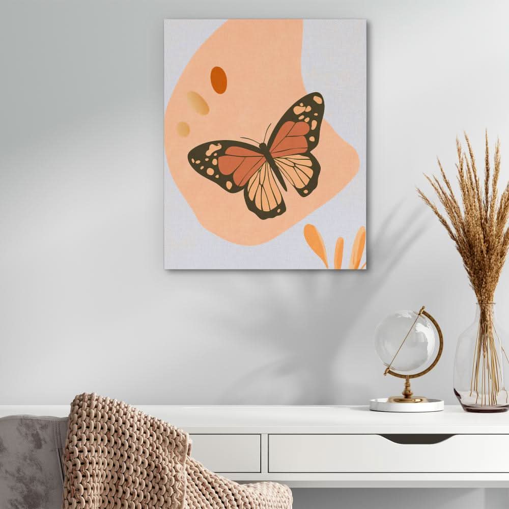 Butterfly in Soft Tones - Butterfly Art for Bedroom