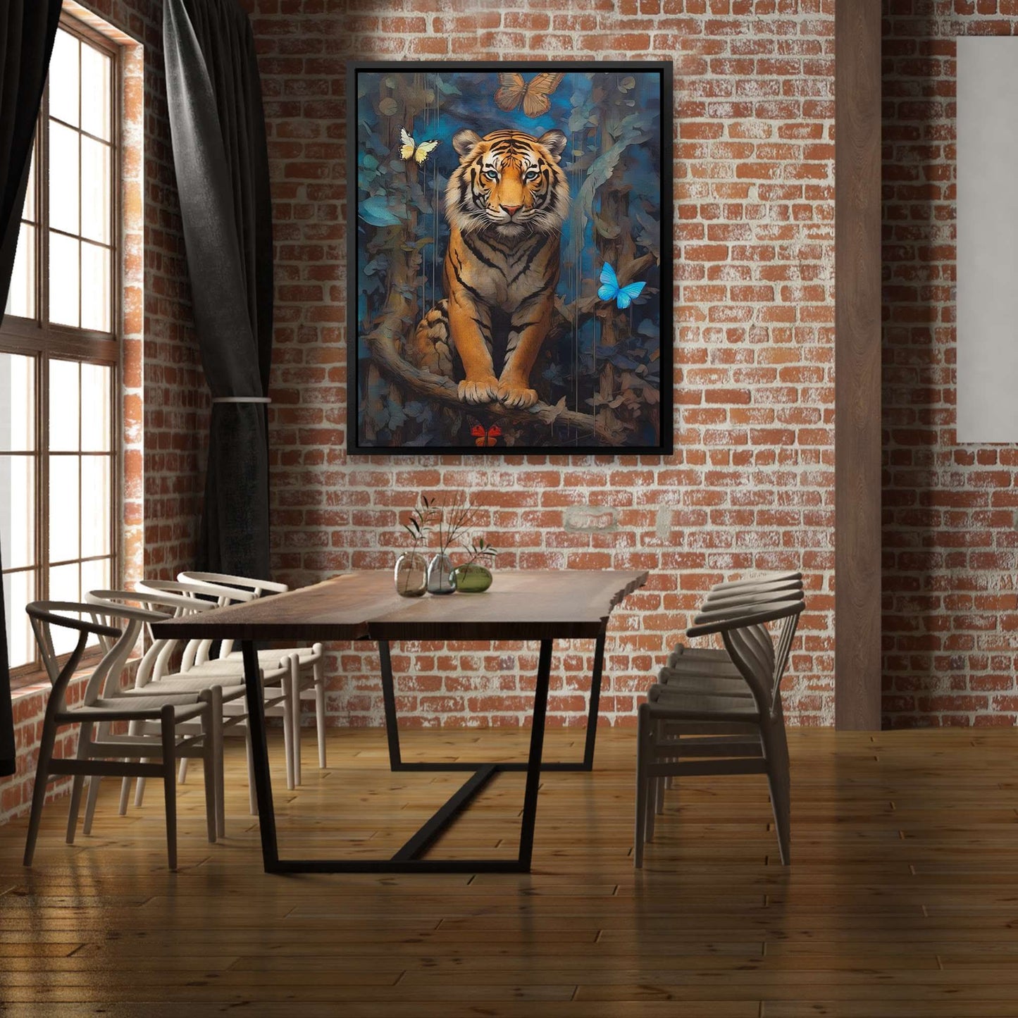 Butterfly Tiger - Blue Tiger Canvas Print