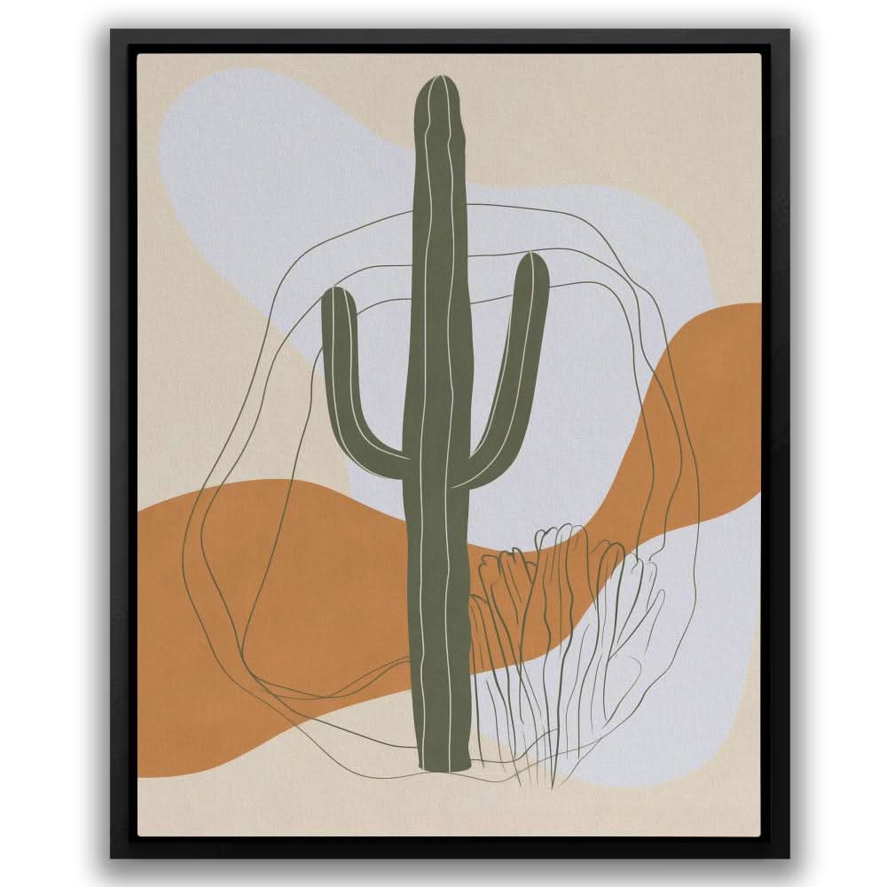 Cactus Desert Valley - Arizona Canvas Wall Art