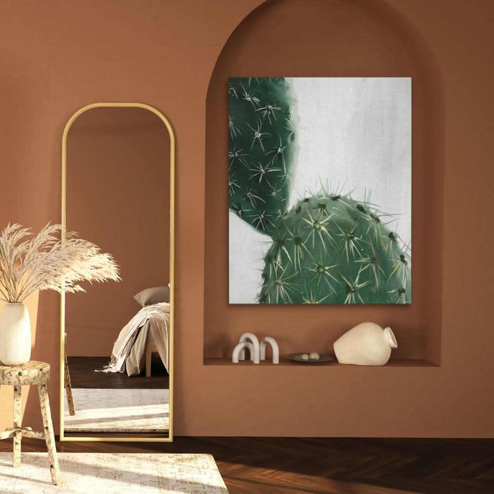 Cactus Plain - Wall Art in Black Frame