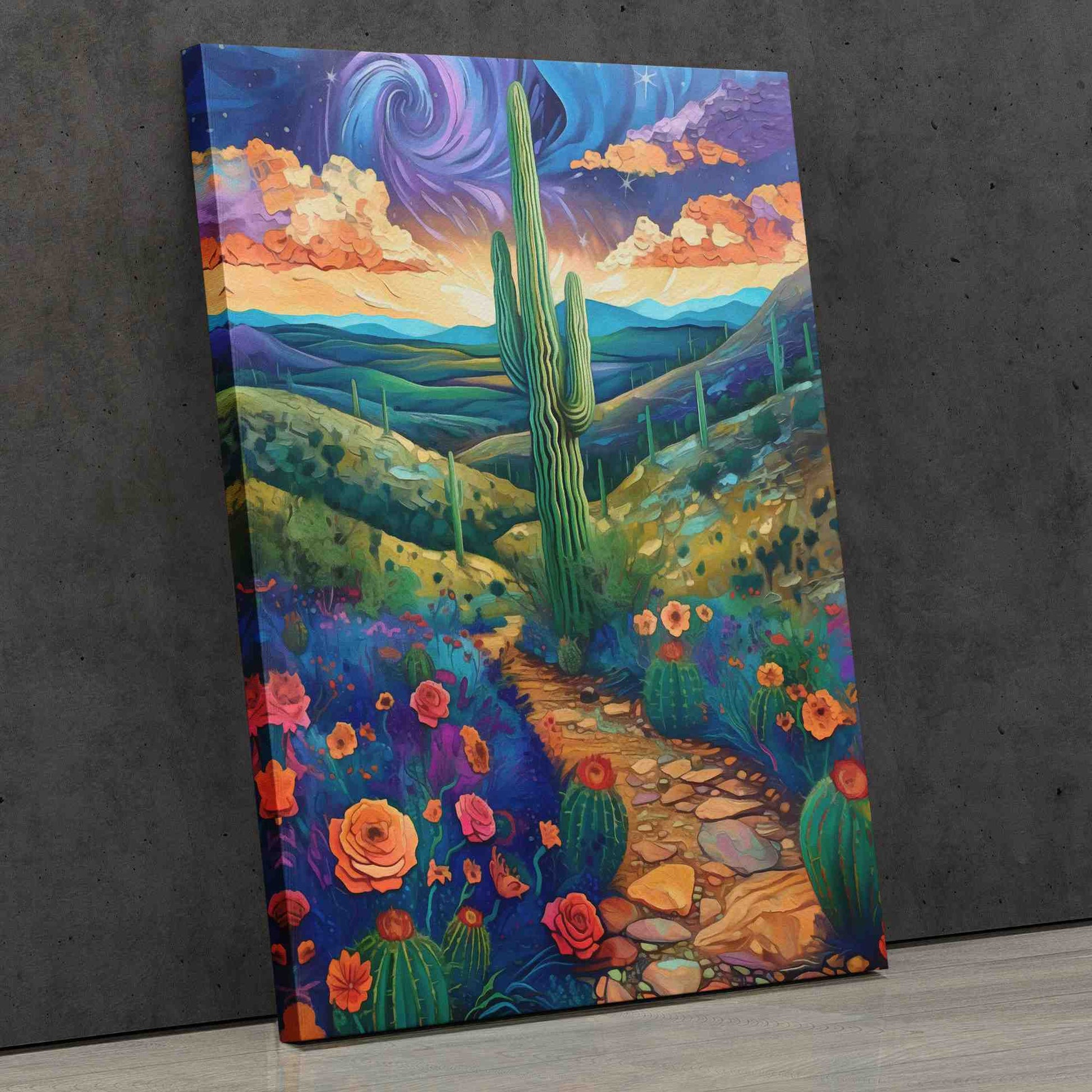 Cactus Valley - Green Wall Art