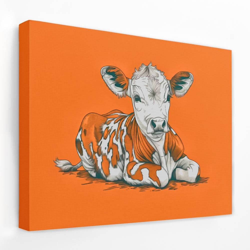 Calf’s Day Out - Animals Canvas Wall Art