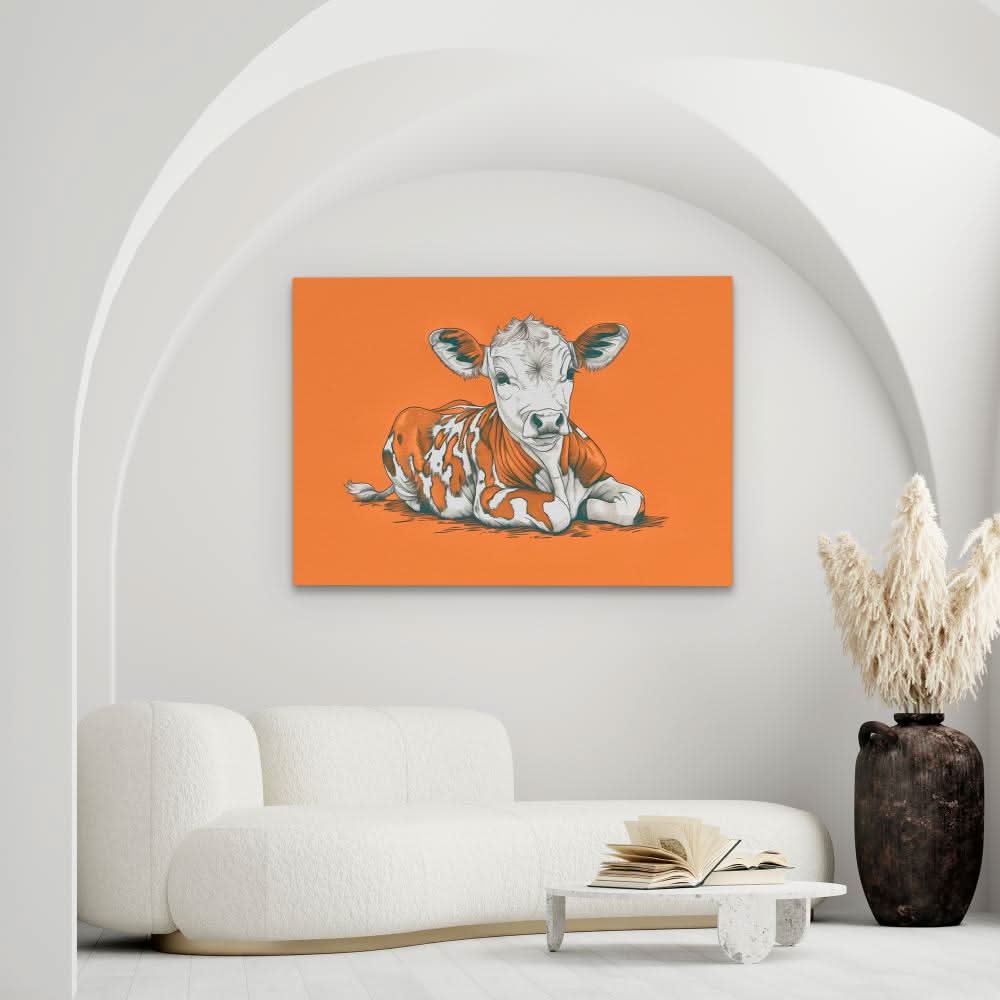 Calf’s Day Out - Large Canvas Print