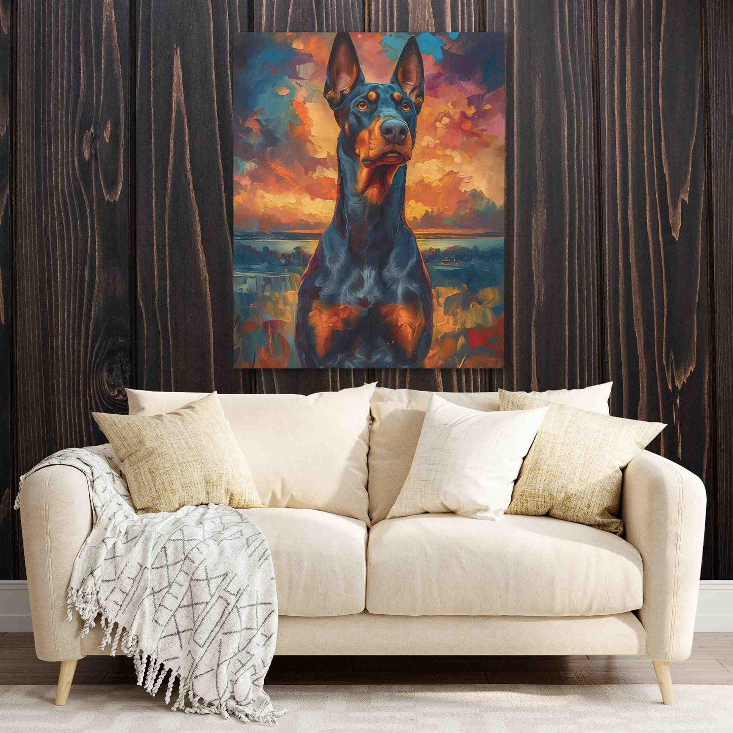 Call to Attention - Canine Wall Art in Black Frame