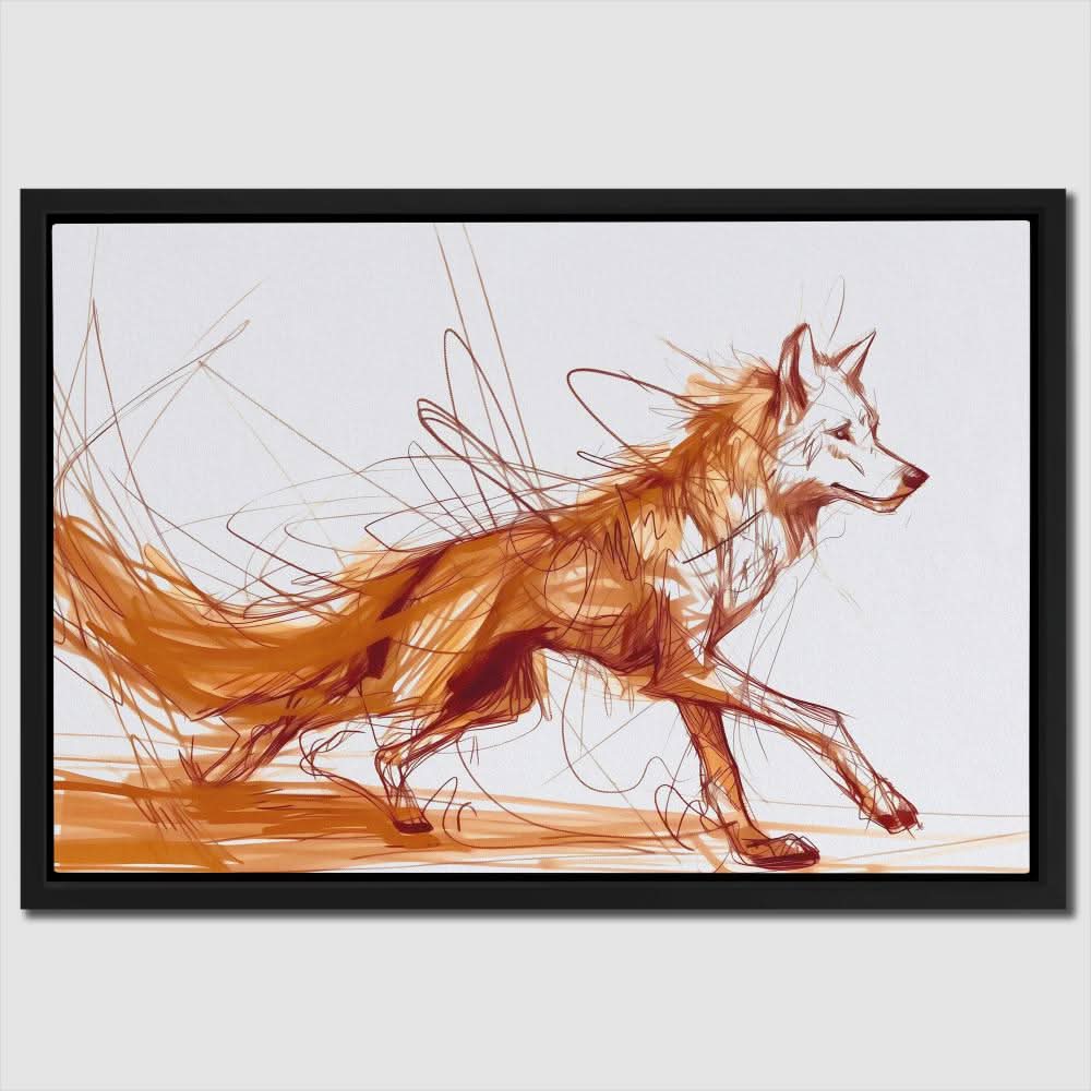 Call to the Wild - Brown Canvas Wall Art