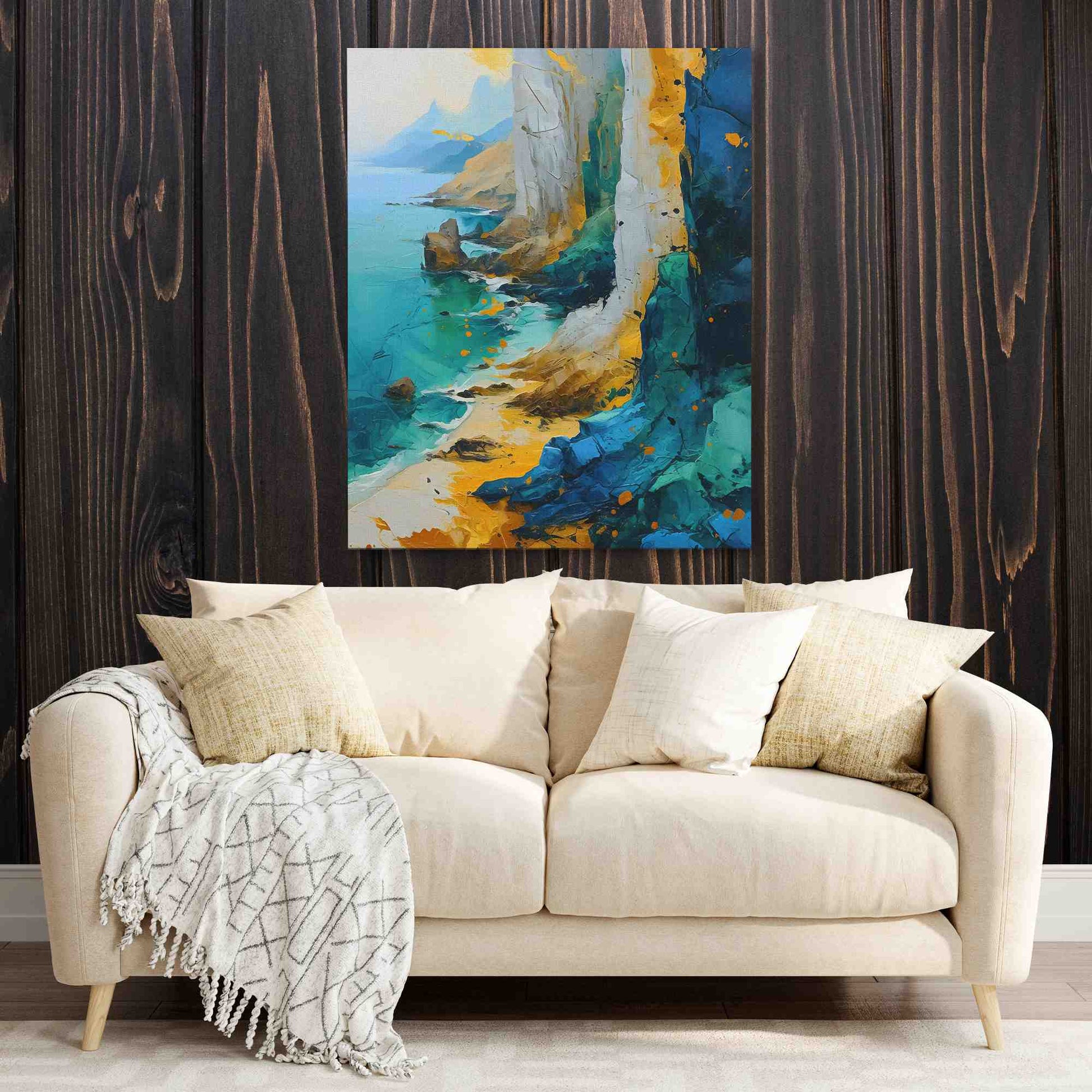 Calm Coastline - Large Abstract Canvas Print