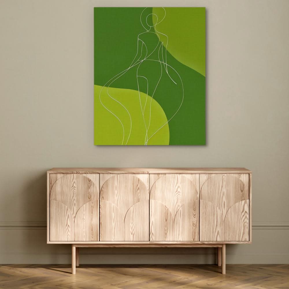 Calm Core - Green Feminine Canvas Print