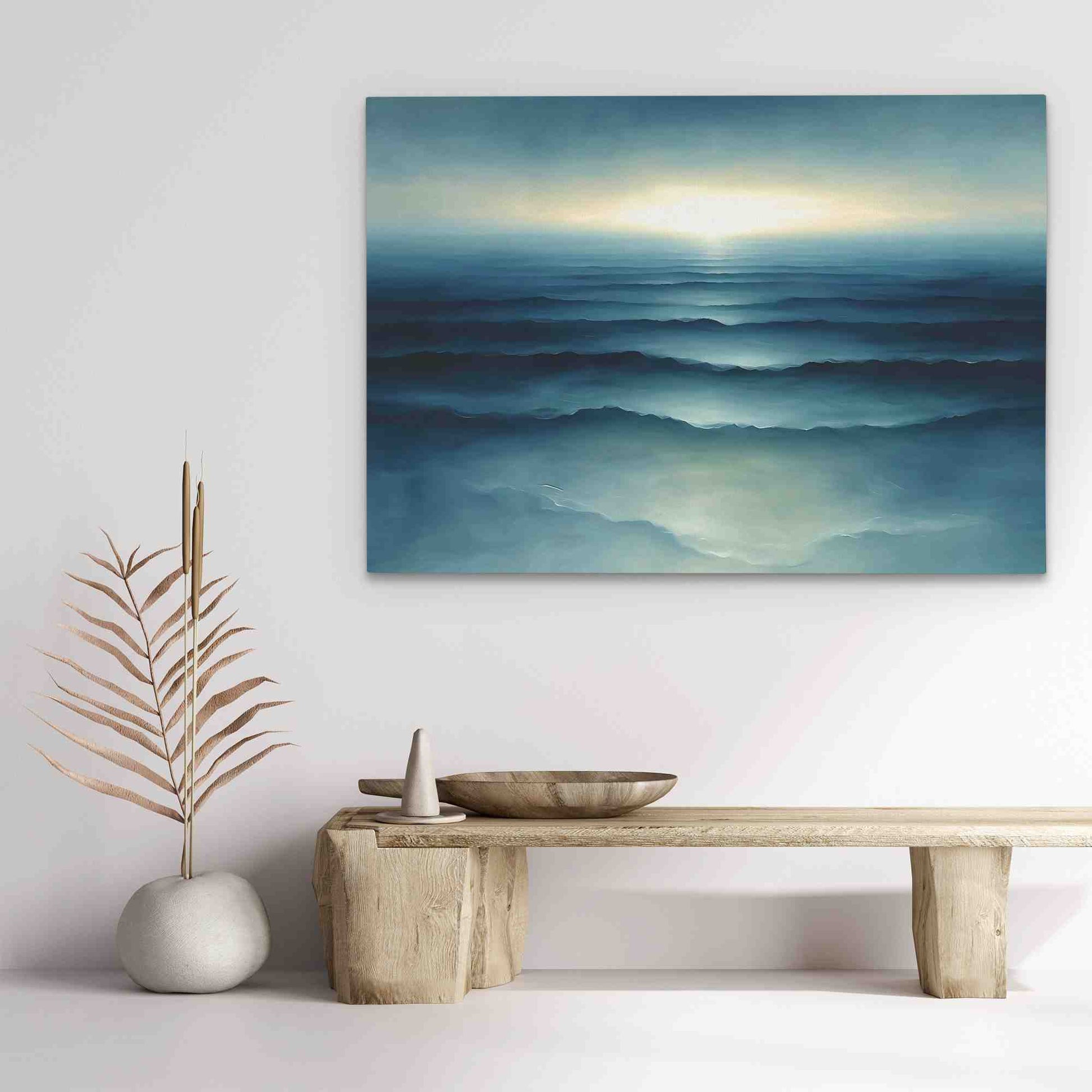 Calm Ocean Waves - Large Canvas Print
