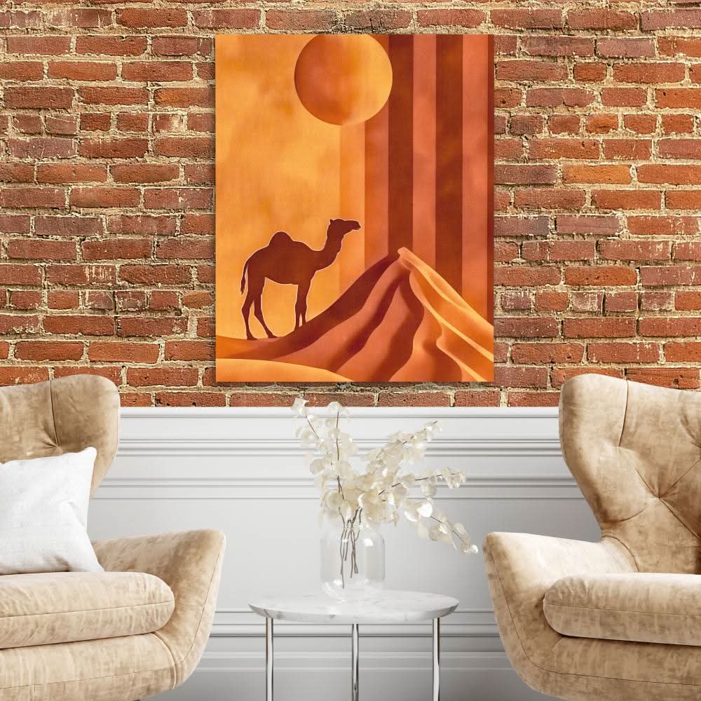 Camel’s Journey - Brown Camel Canvas Print