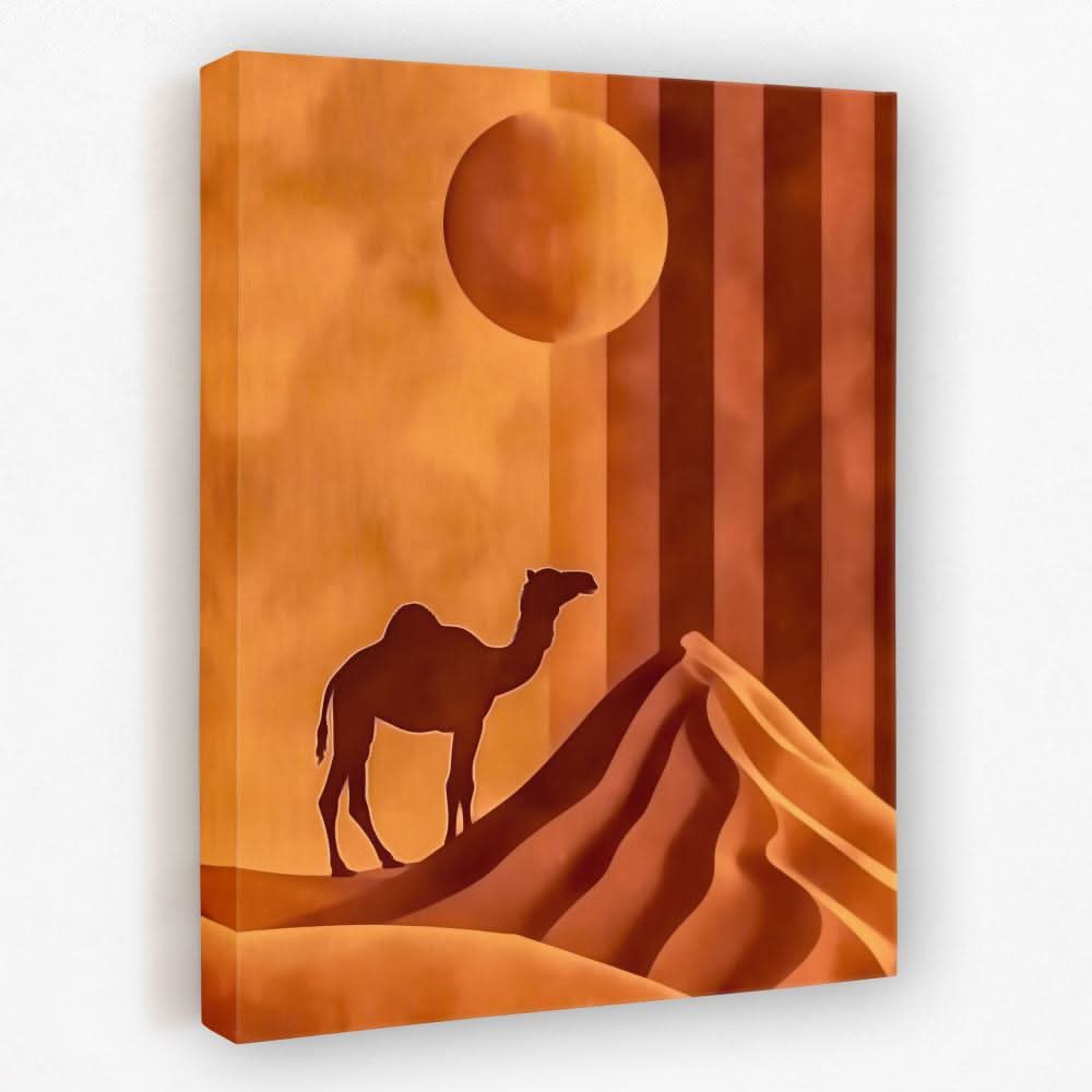 Camel’s Journey - Animals Canvas Wall Art