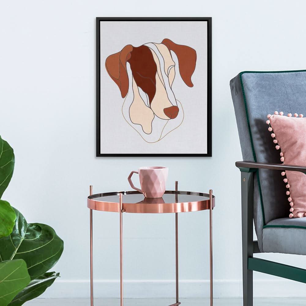 Canine Contours - Large Minimalist Canvas Print