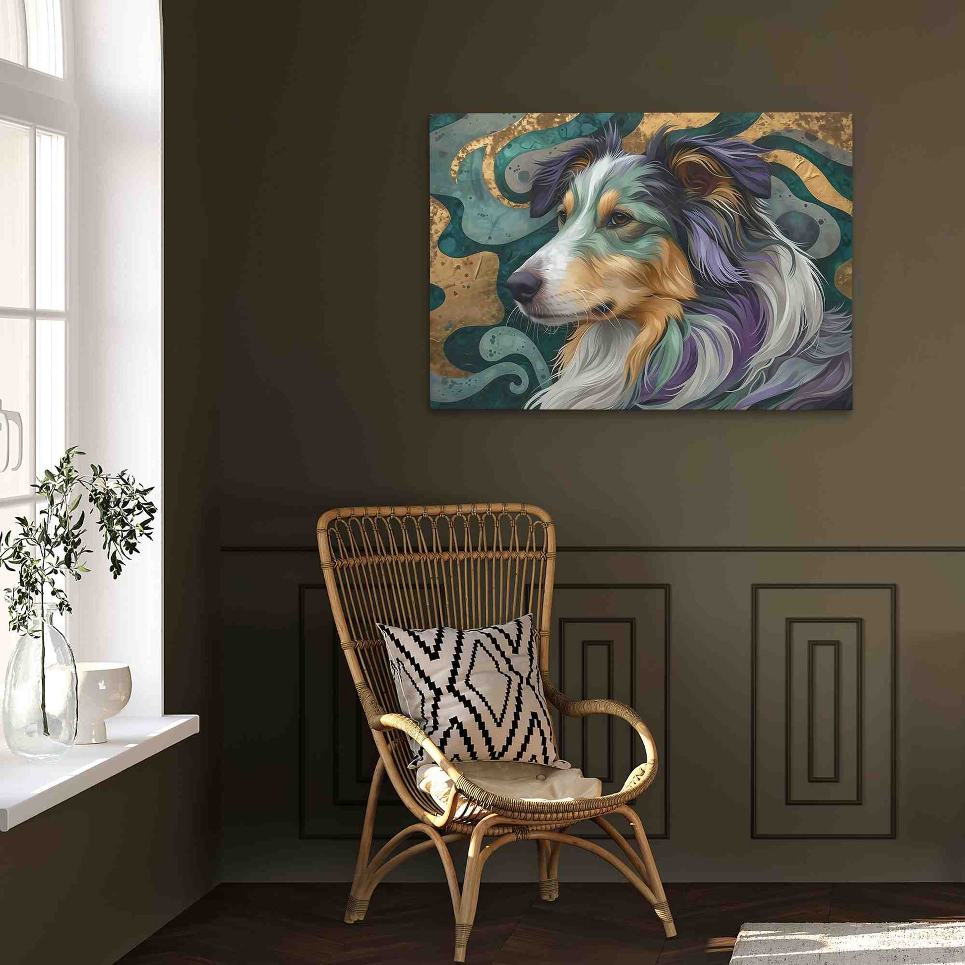 Canine Harmony - Gold Wall Art