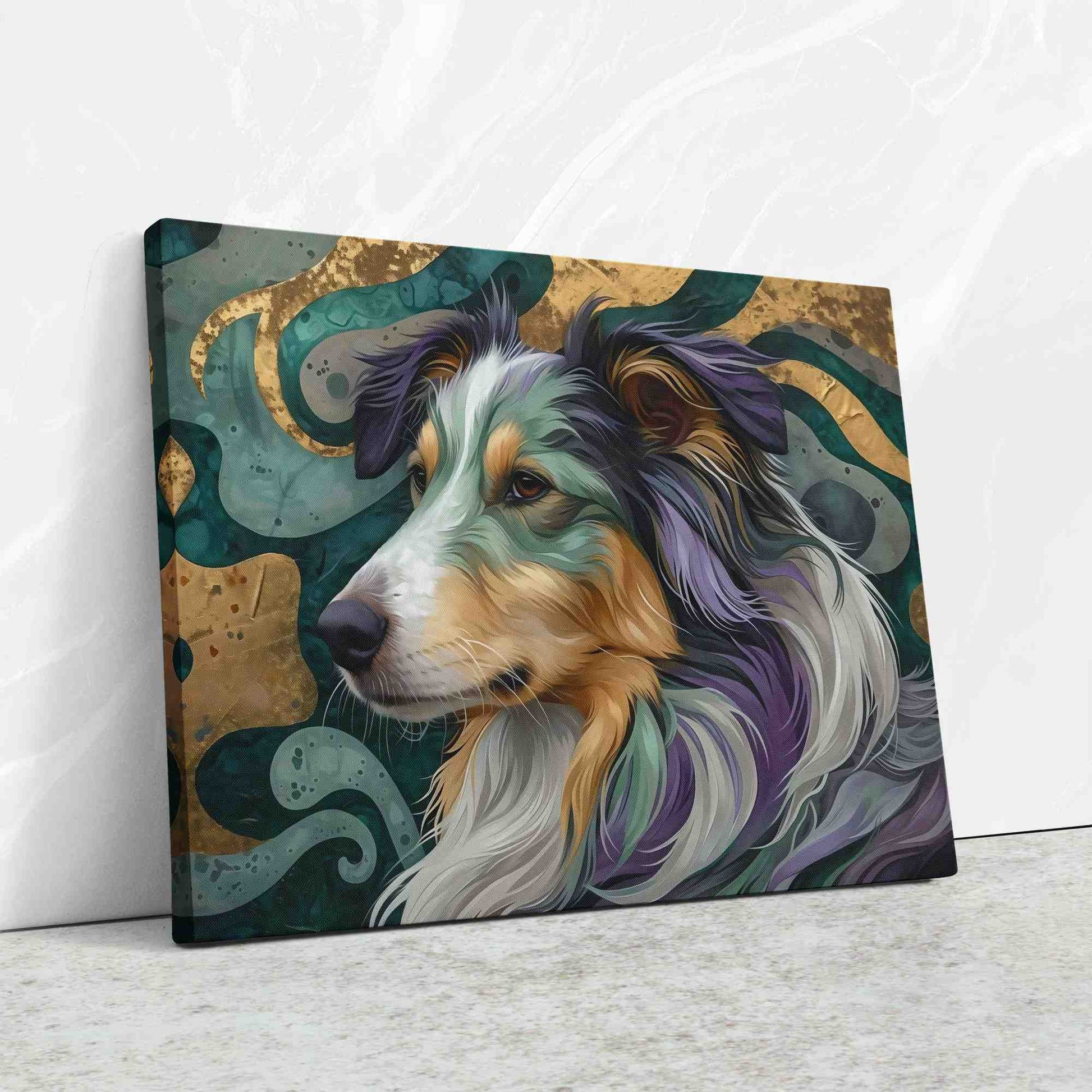 Canine Harmony - Gold Dog Canvas Print