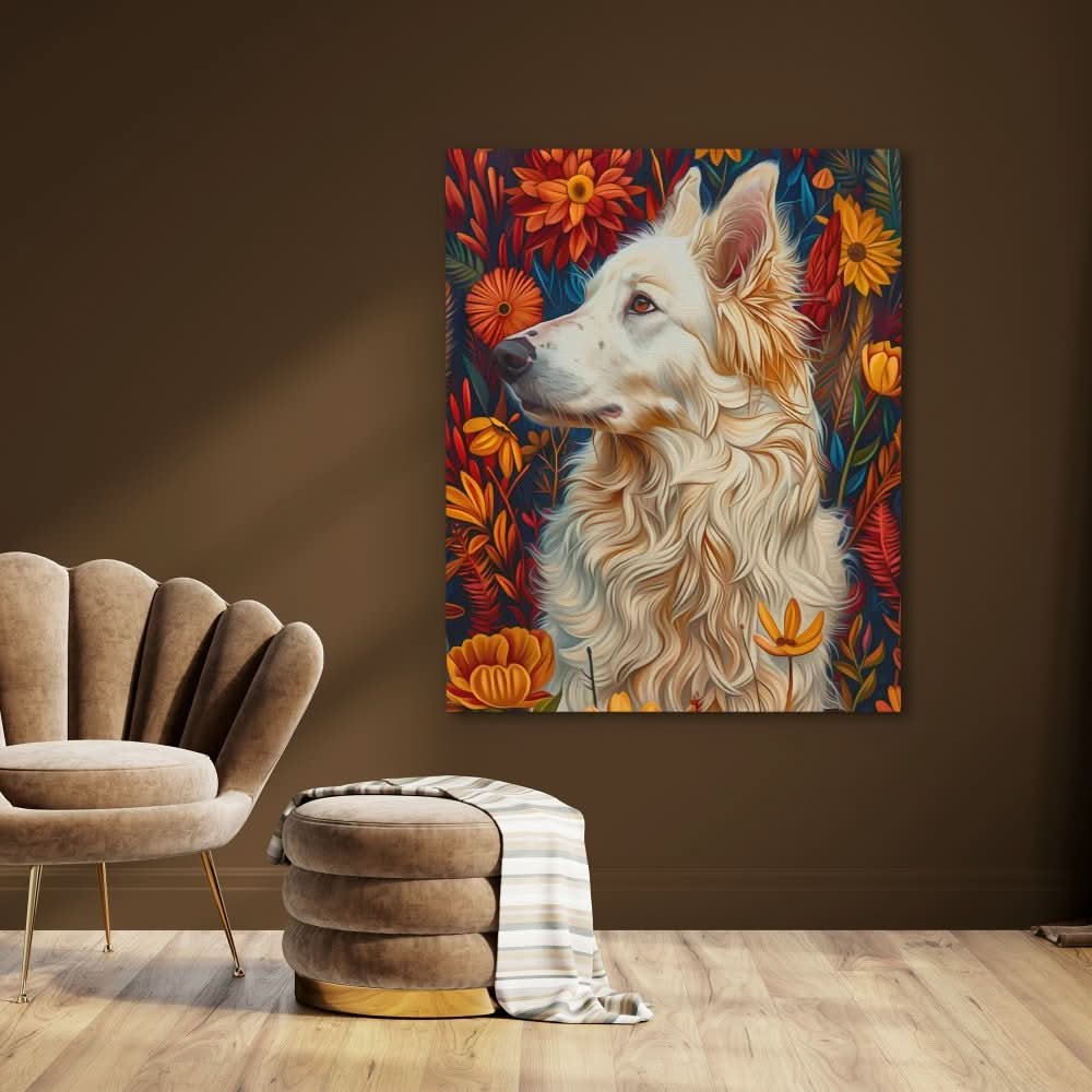 Canine Strokes - Large Canvas Print