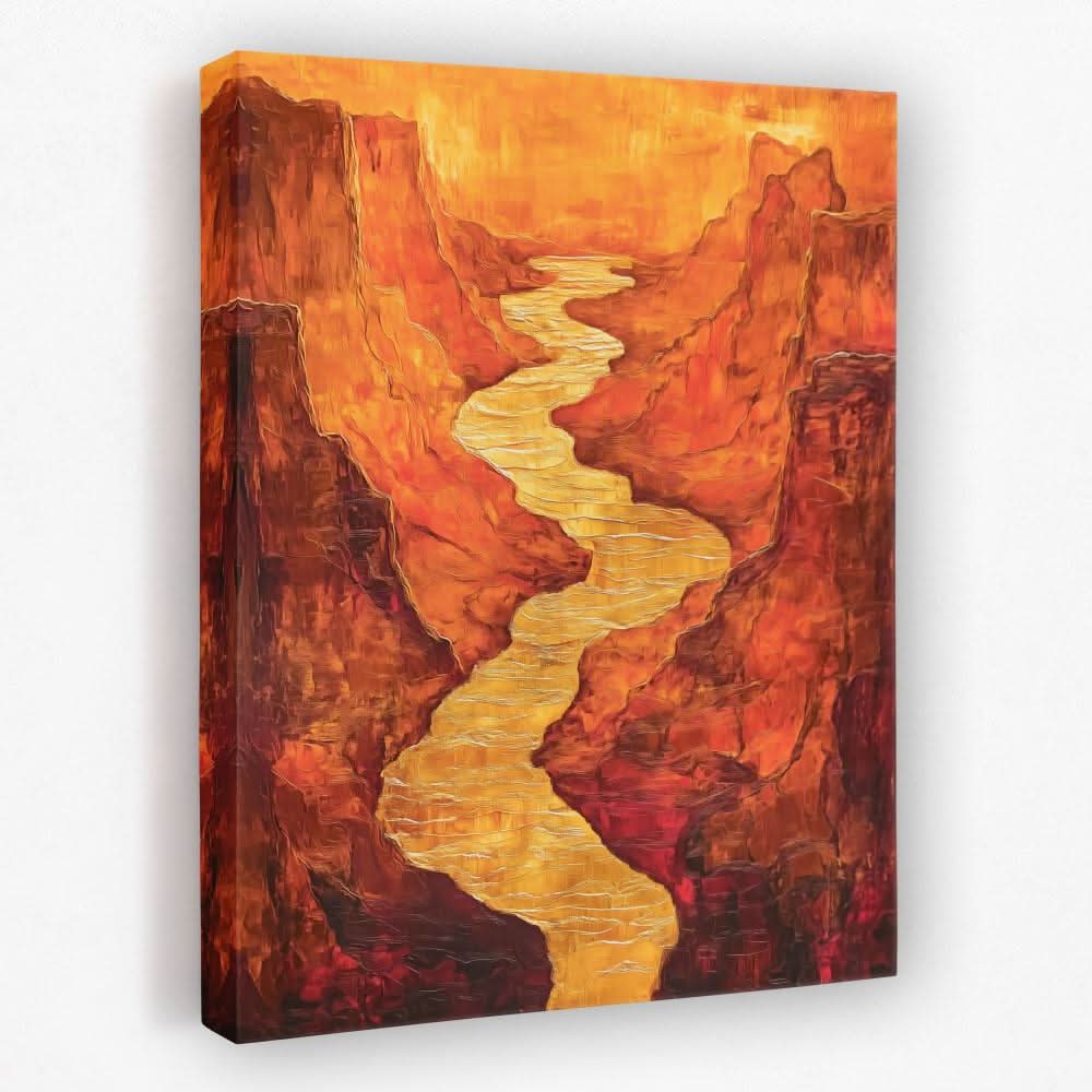 Canyon Ablaze - Den Canvas Wall Art