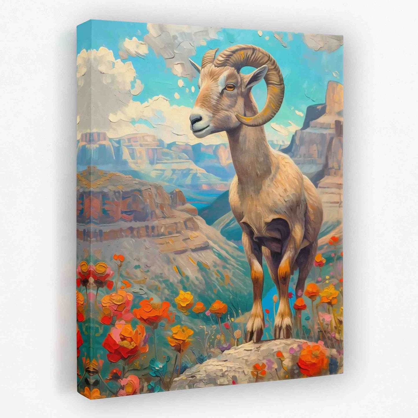 Canyon Ram - Animals Canvas Wall Art