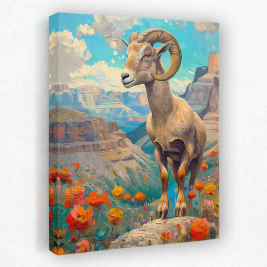 Canyon Ram - Animals Canvas Wall Art