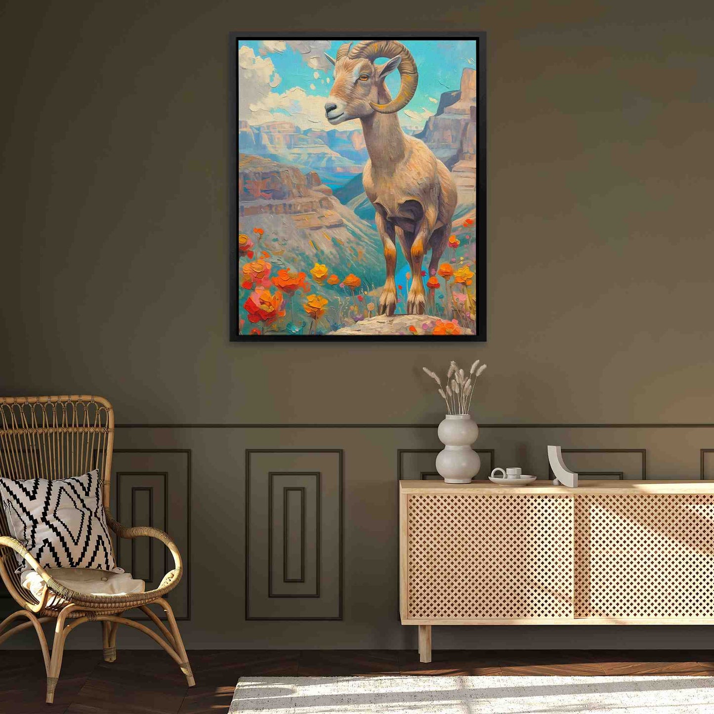Canyon Ram - Large Canvas Print