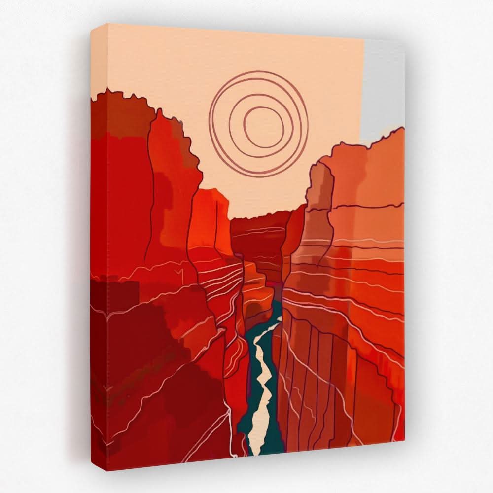 Canyon Sunset - Canyon Canvas Wall Art