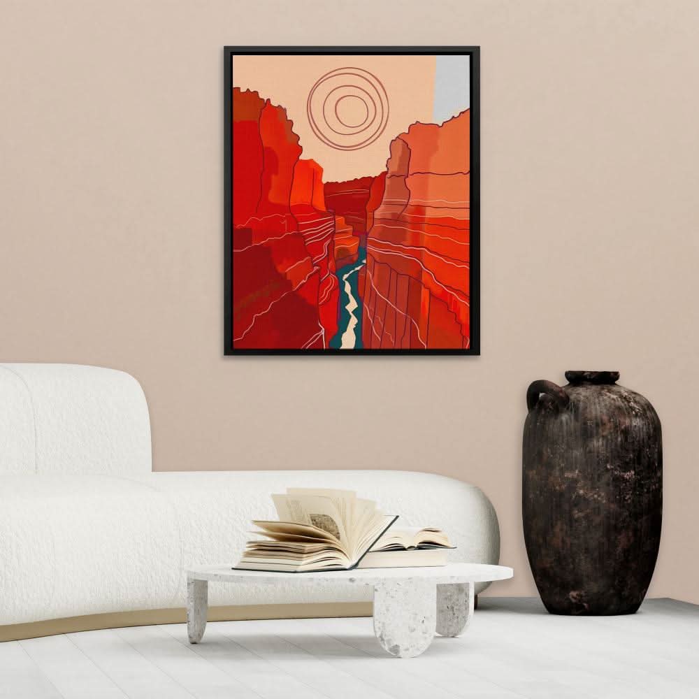 Canyon Sunset - Large Abstract Canvas Print