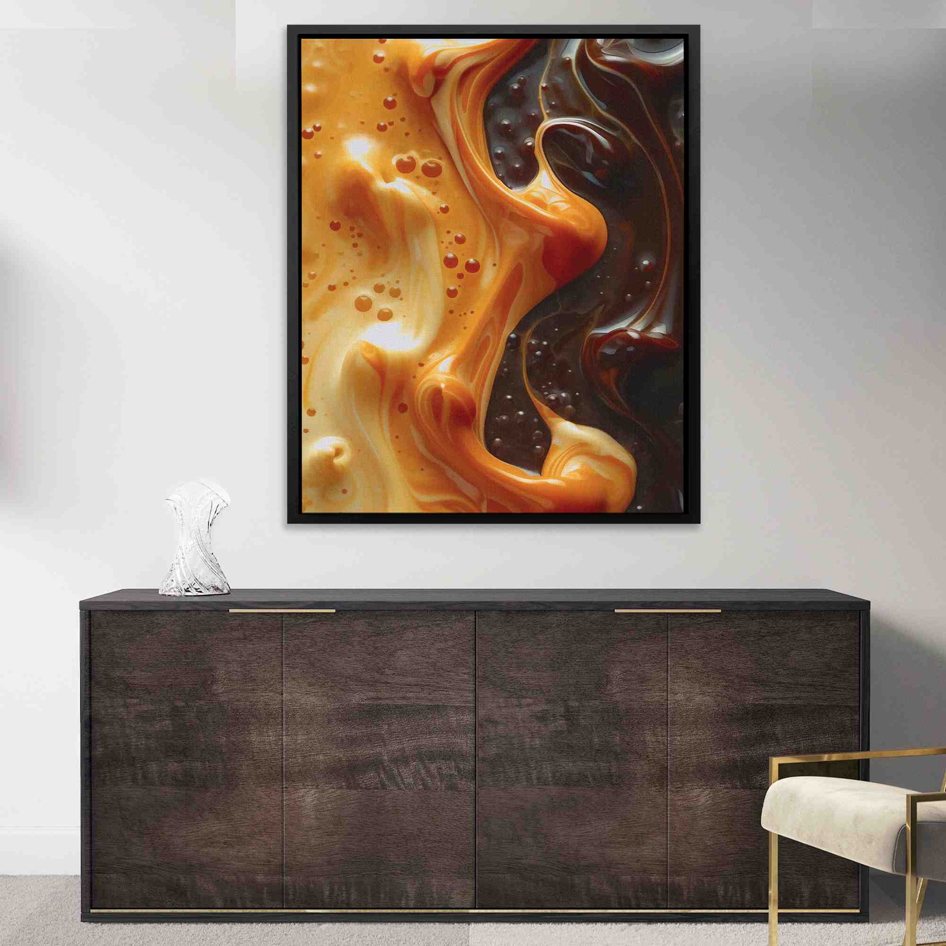 Caramel Swirl - Large Canvas Print