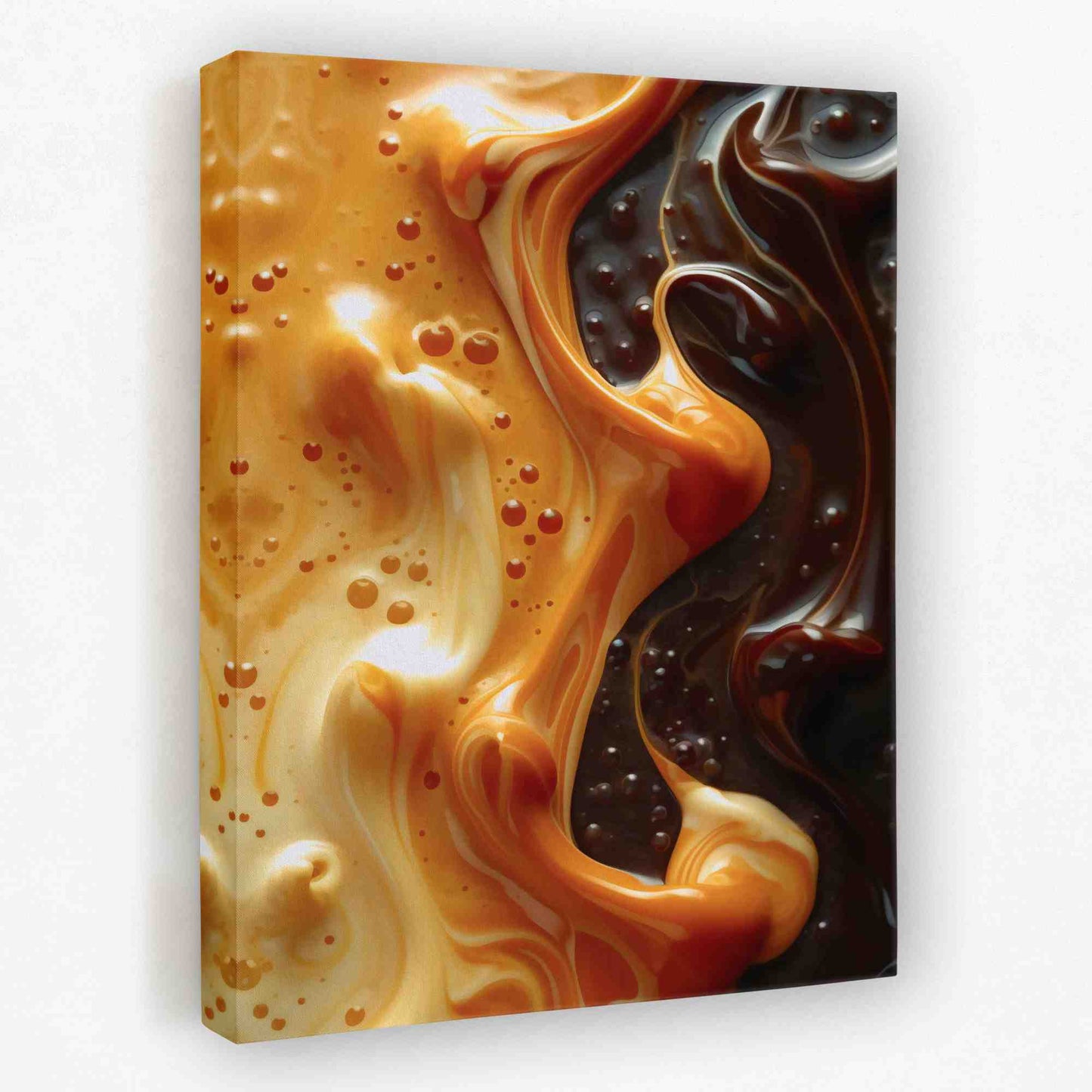 Caramel Swirl - Caramel Canvas Wall Art