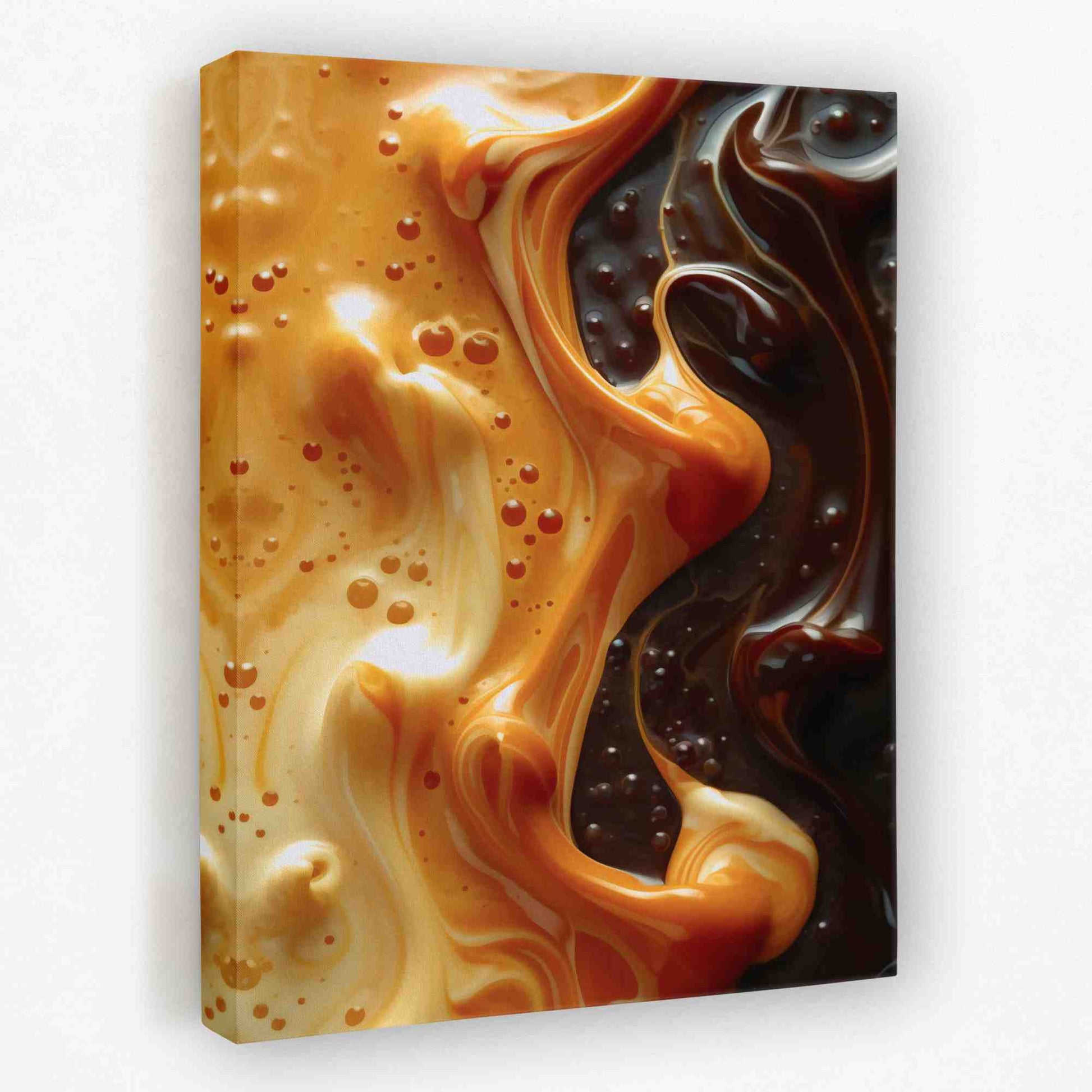 Caramel Swirl - Caramel Canvas Wall Art