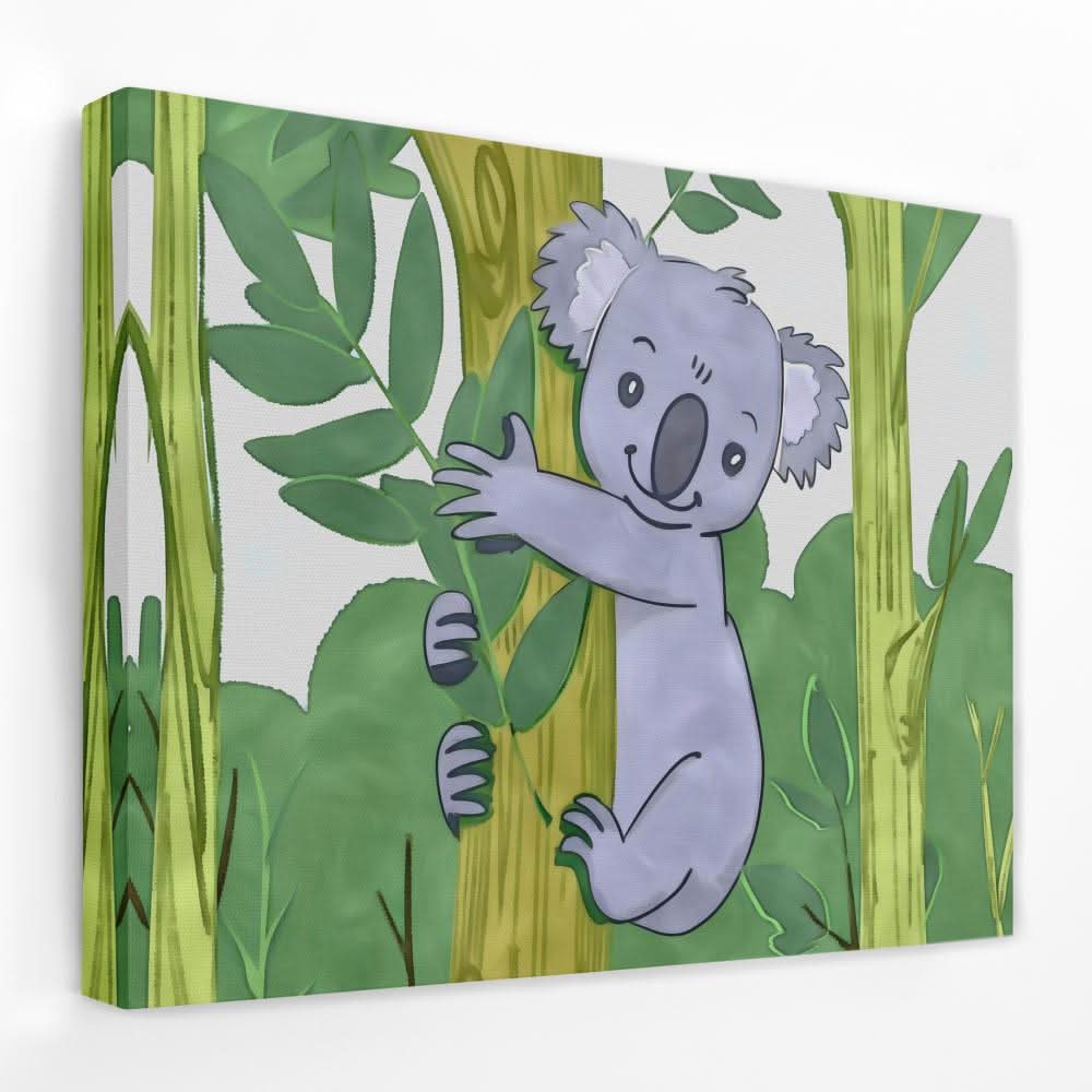 Cartoon Koala - Animals Canvas Wall Art