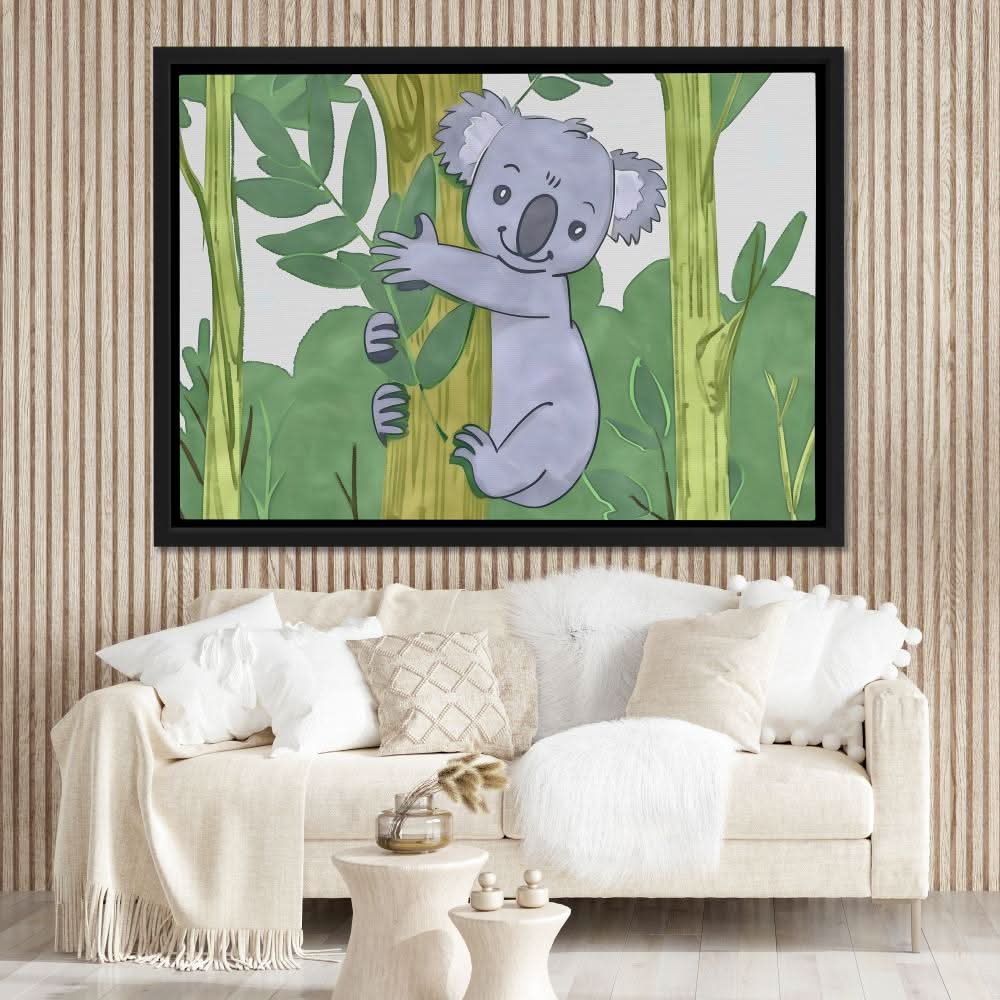 Cartoon Koala - Large Canvas Print