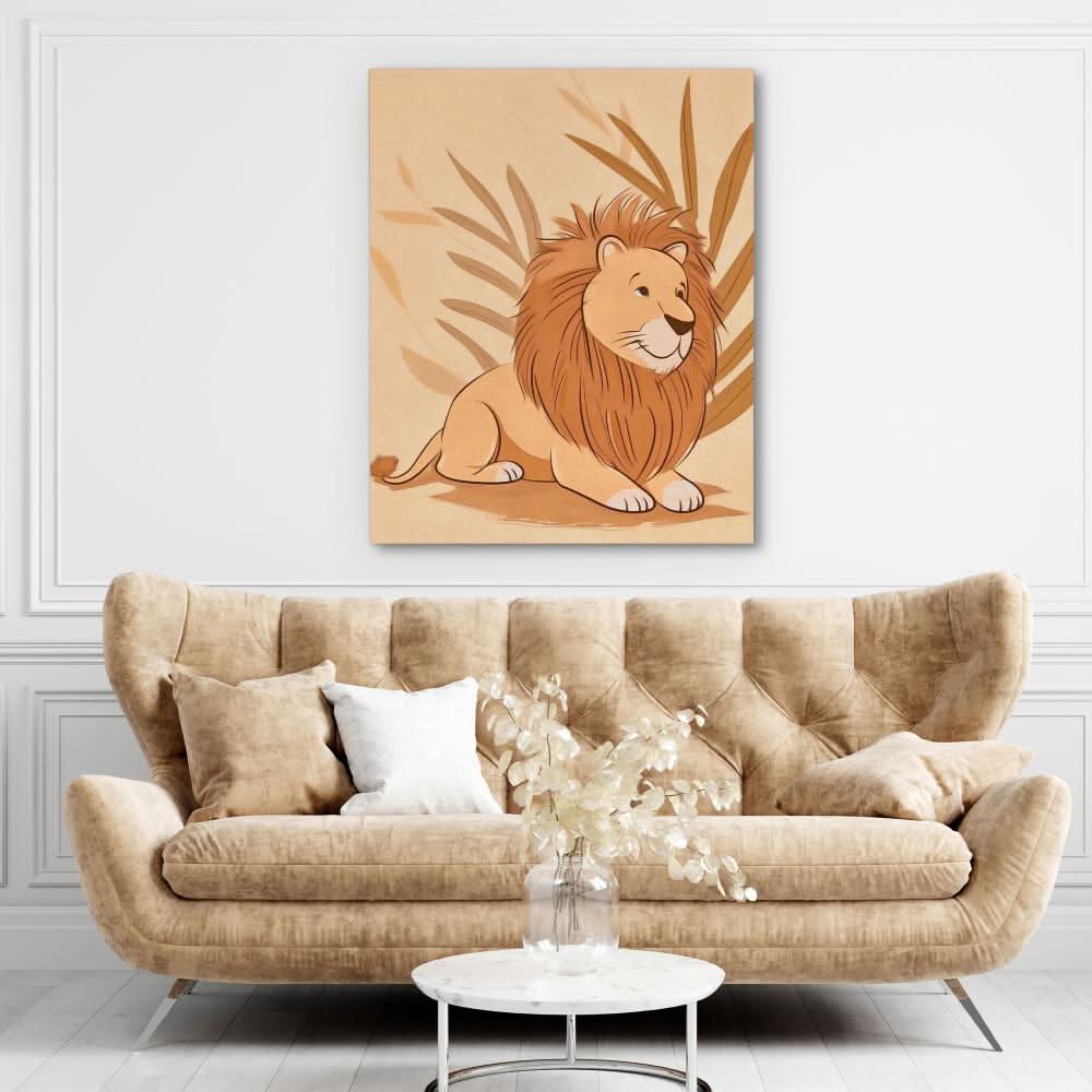 Cartoon Lion - Animals Art for Kids Room