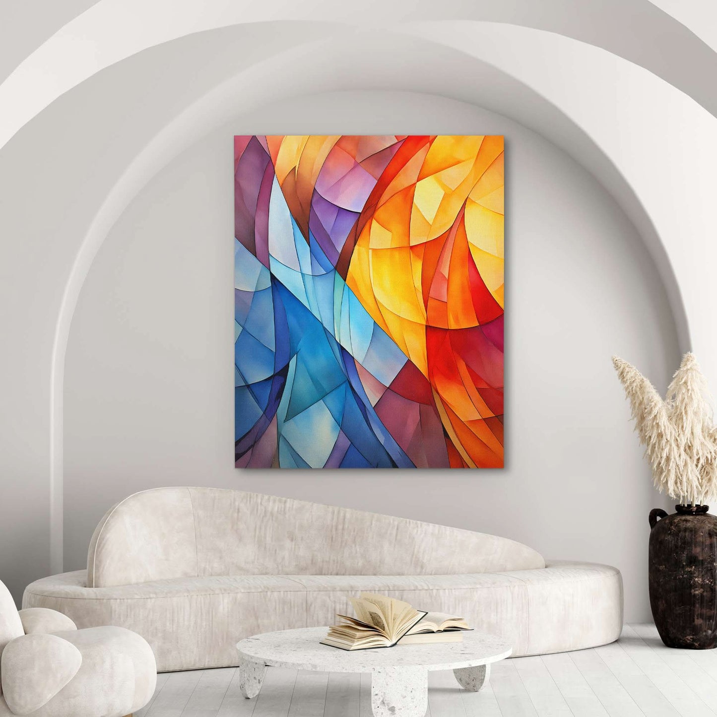 Carved Palette - Abstract Colorful Canvas Wall Art