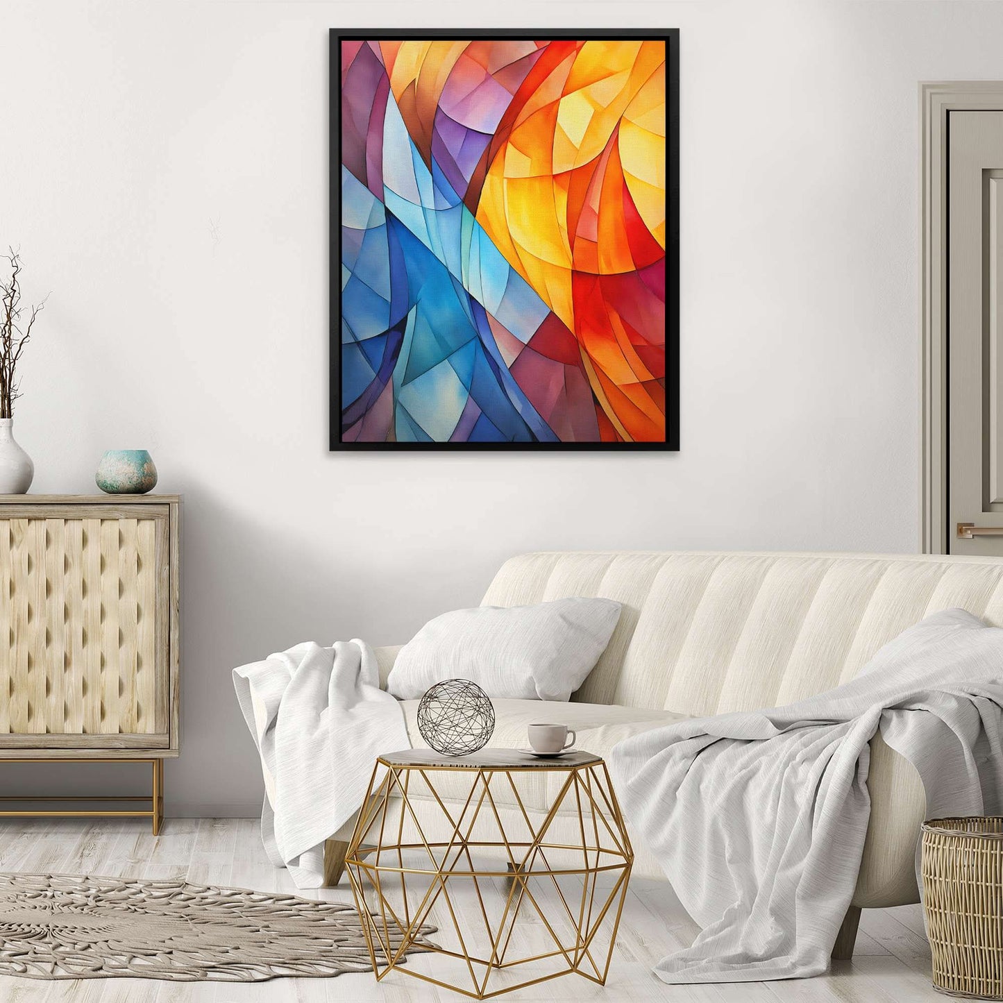 Carved Palette - Colorful Rainbow Canvas Print