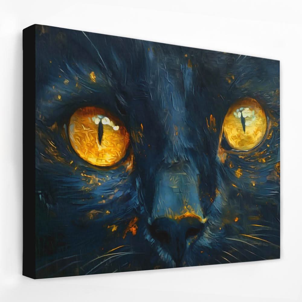 Cat Close Up - Animals Canvas Wall Art