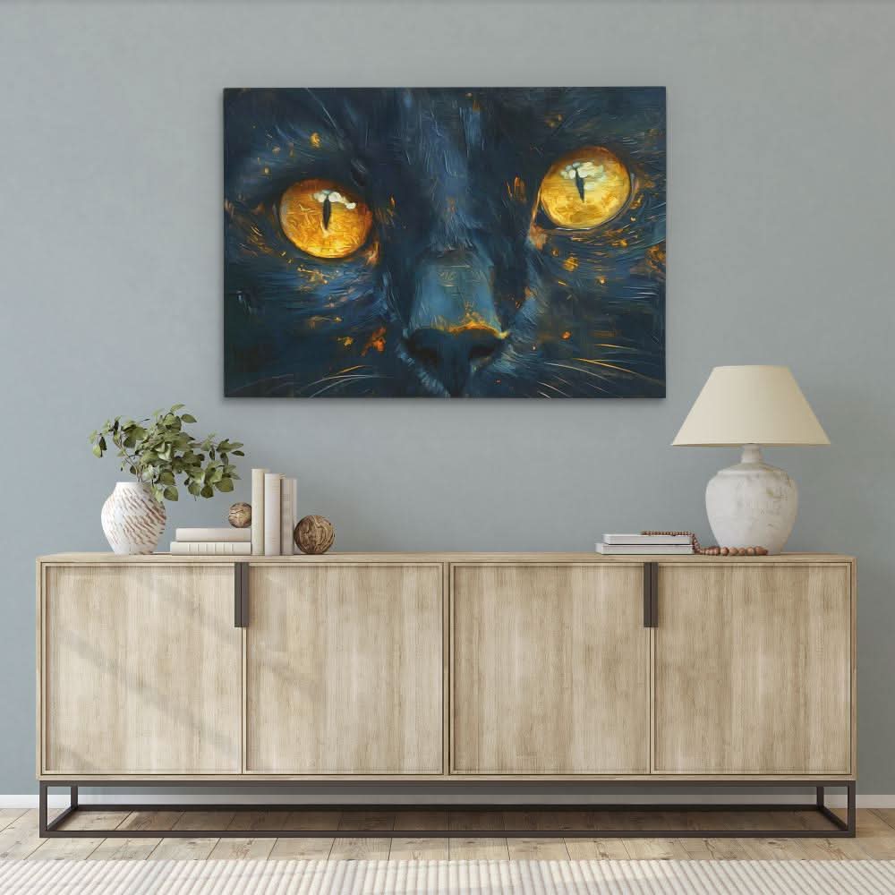Cat Close Up - Large Canvas Print