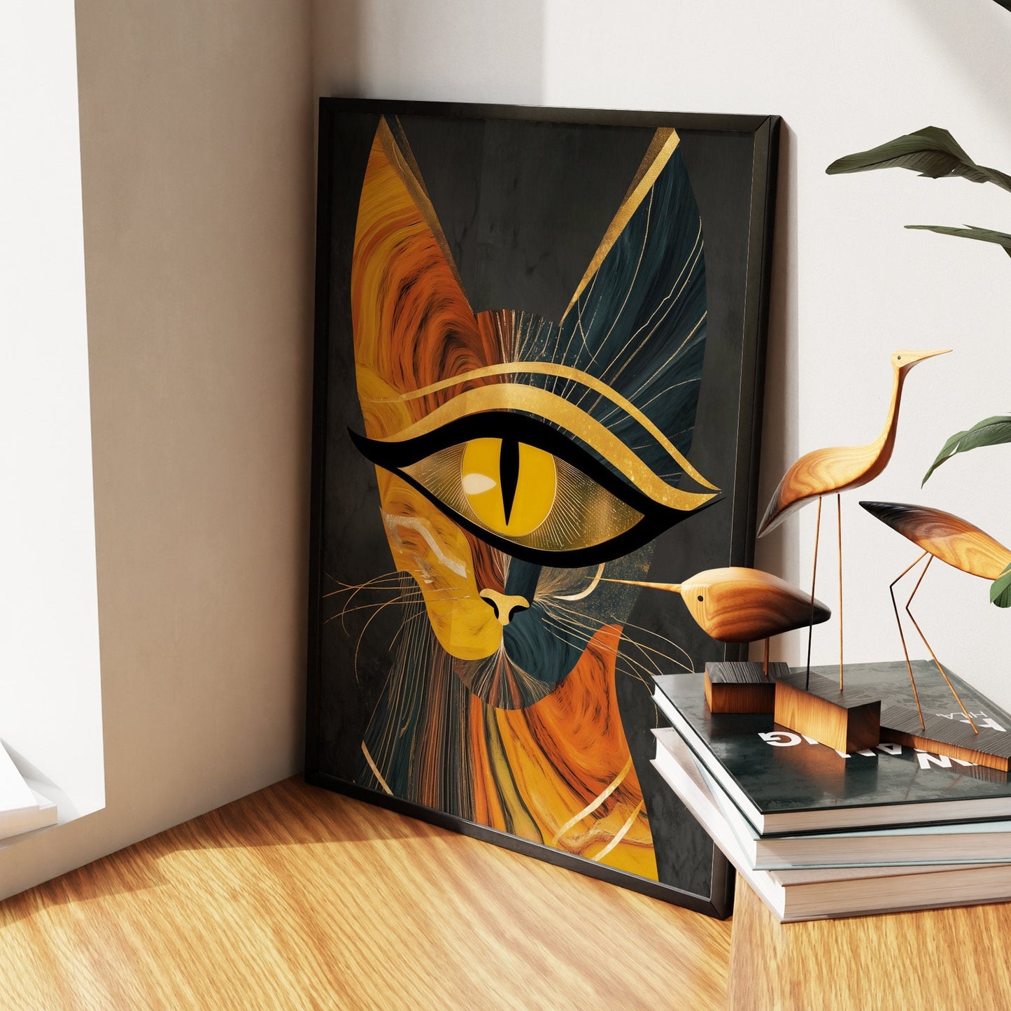 Cat in Amber - Luxury Wall Art