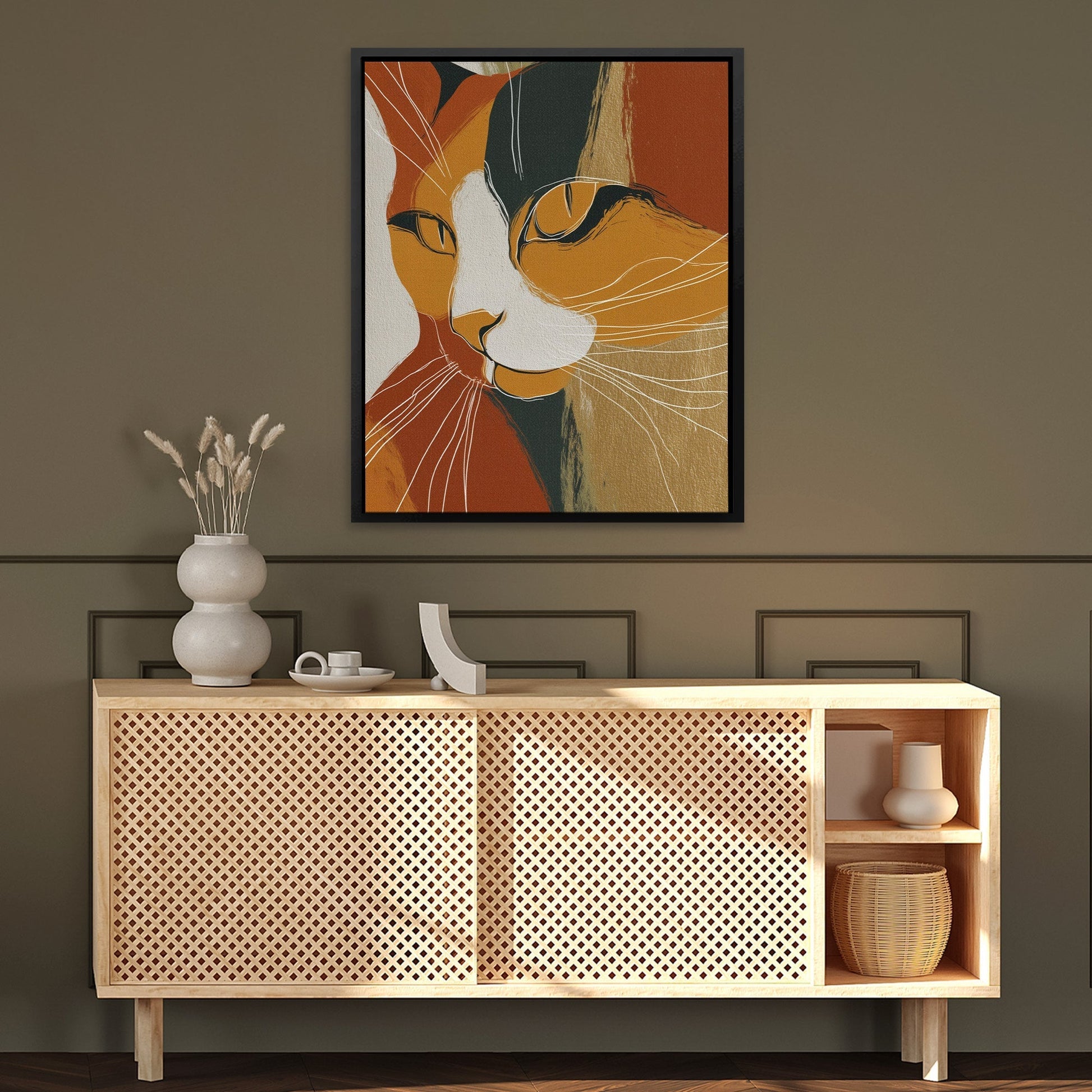 Cat's Autumn Fire - Luxury Wall Art