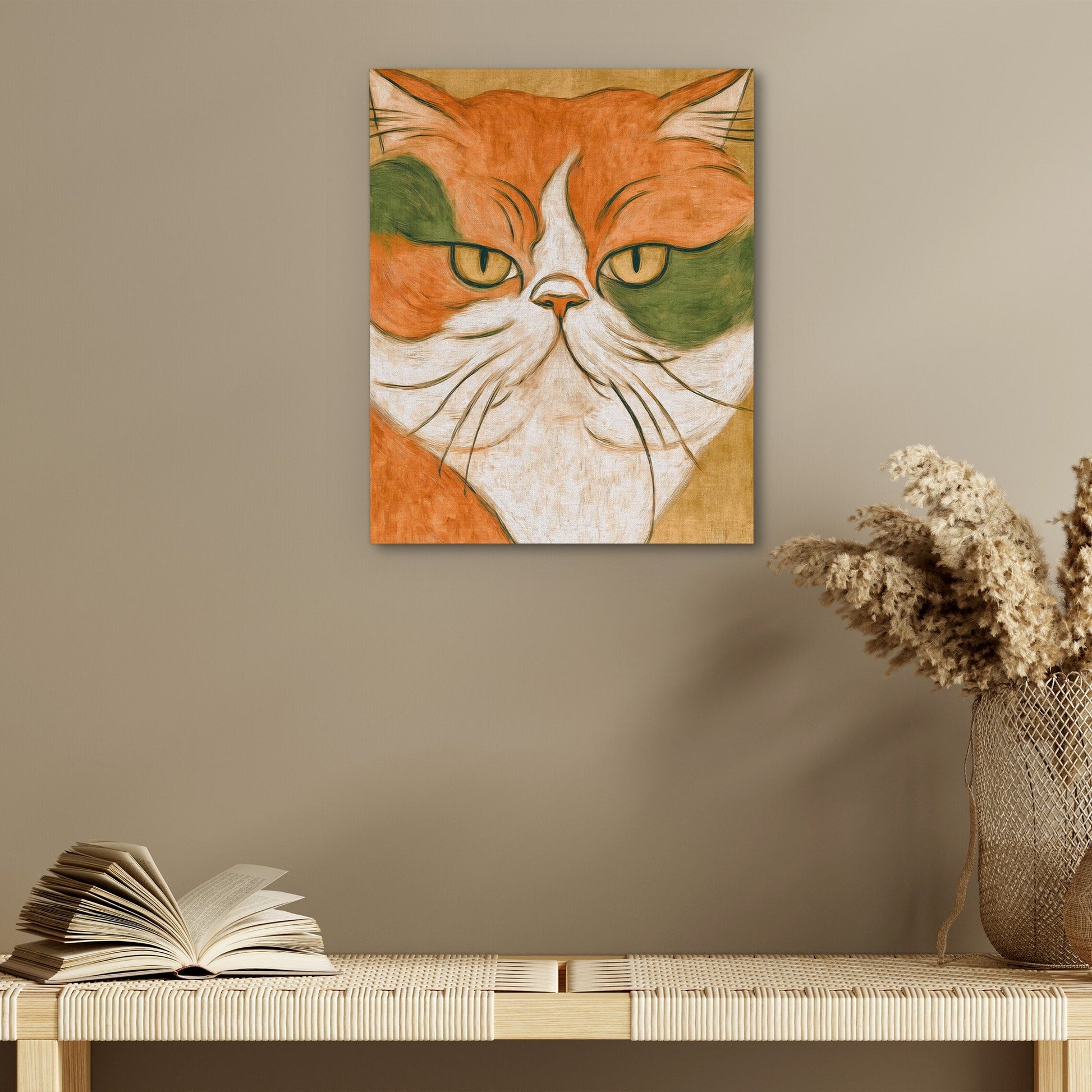 Cat's Ember Watch - Luxury Wall Art