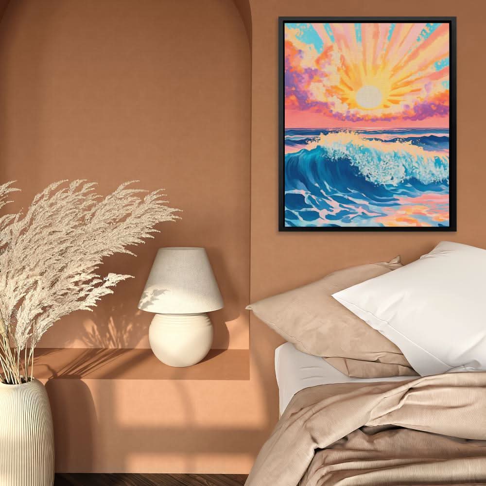 Celestial Break - Wall Art in Black Frame
