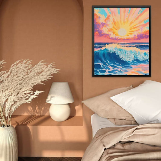 Celestial Break - Wall Art in Black Frame