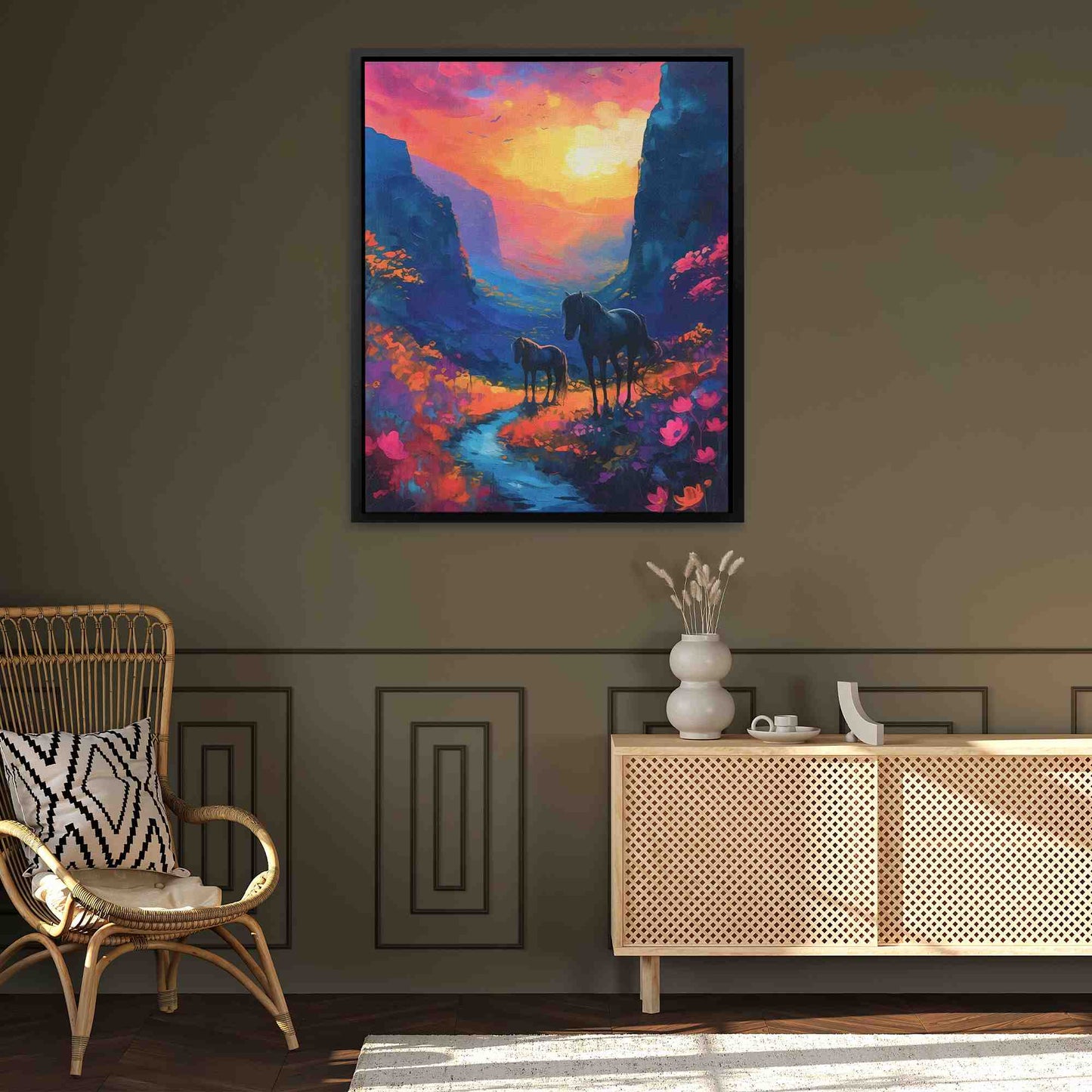 Celestial Cascade - Large Surrealism Canvas Print