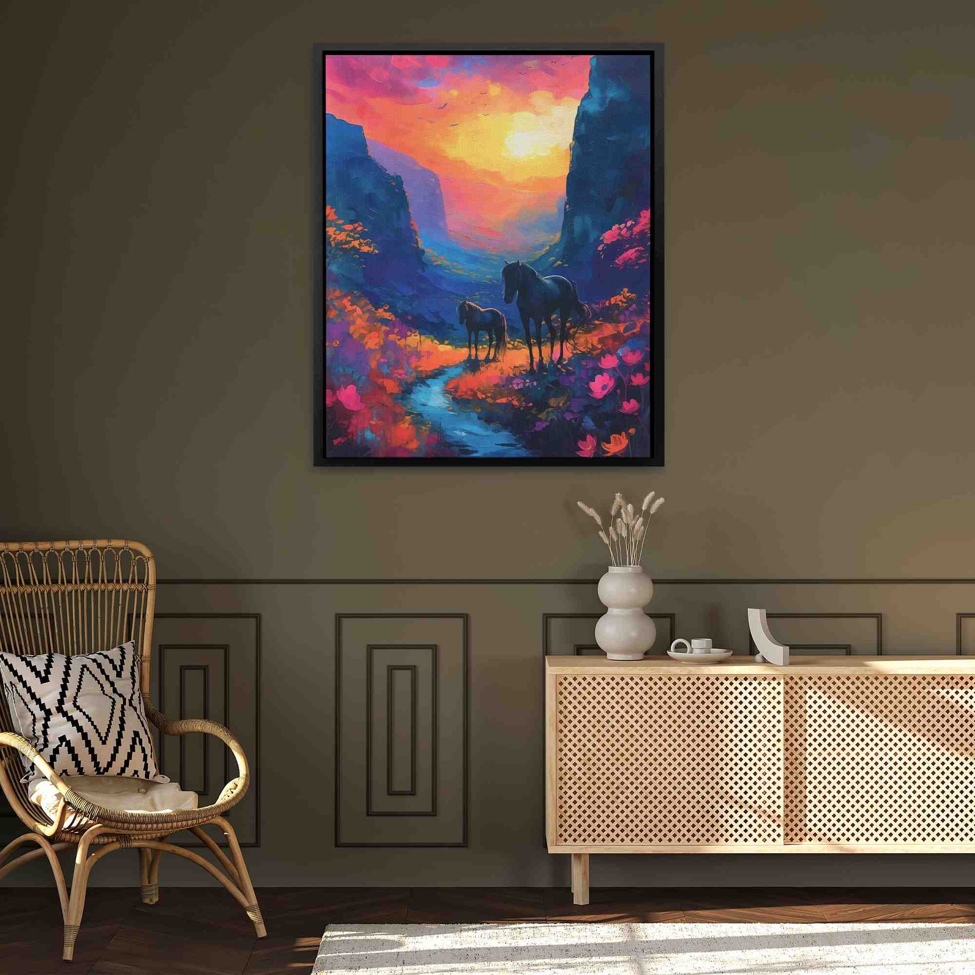 Celestial Cascade - Large Surrealism Canvas Print