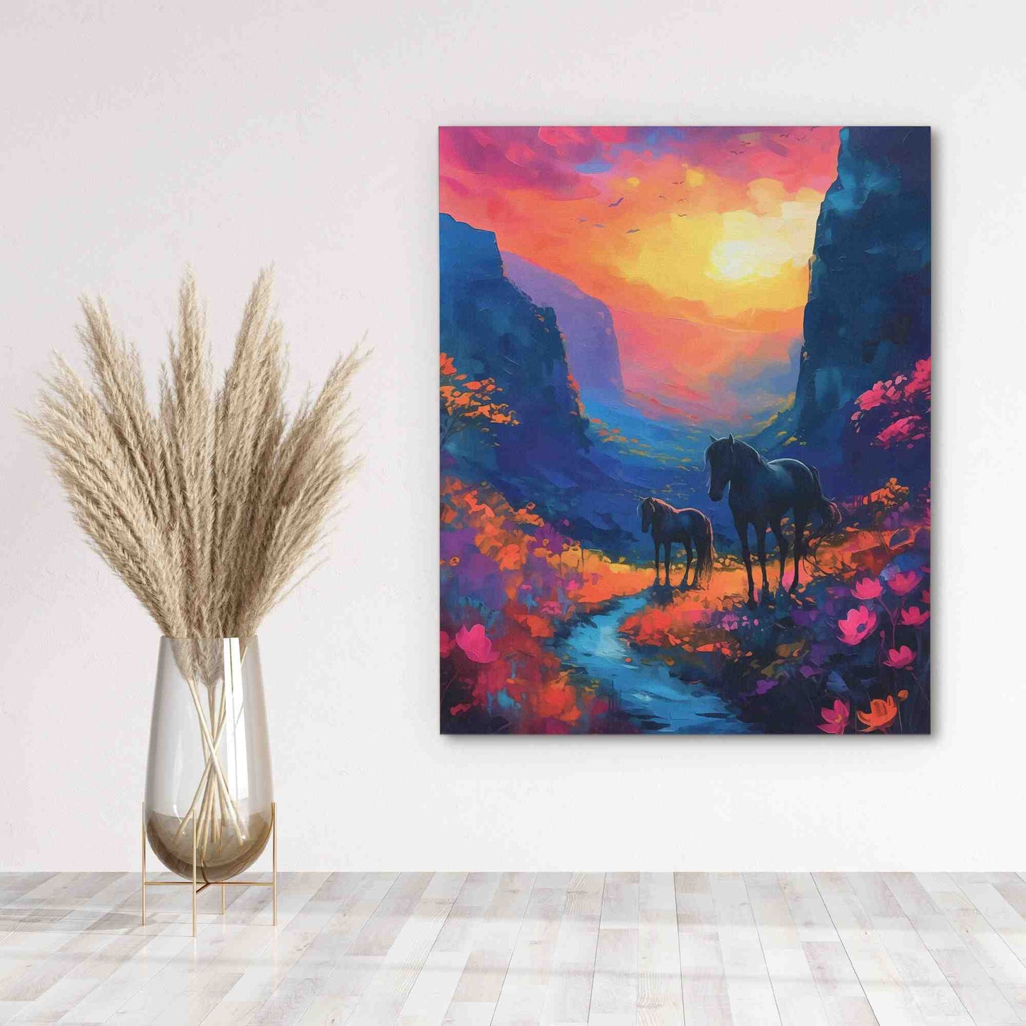 Celestial Cascade - Colorful Wall Art