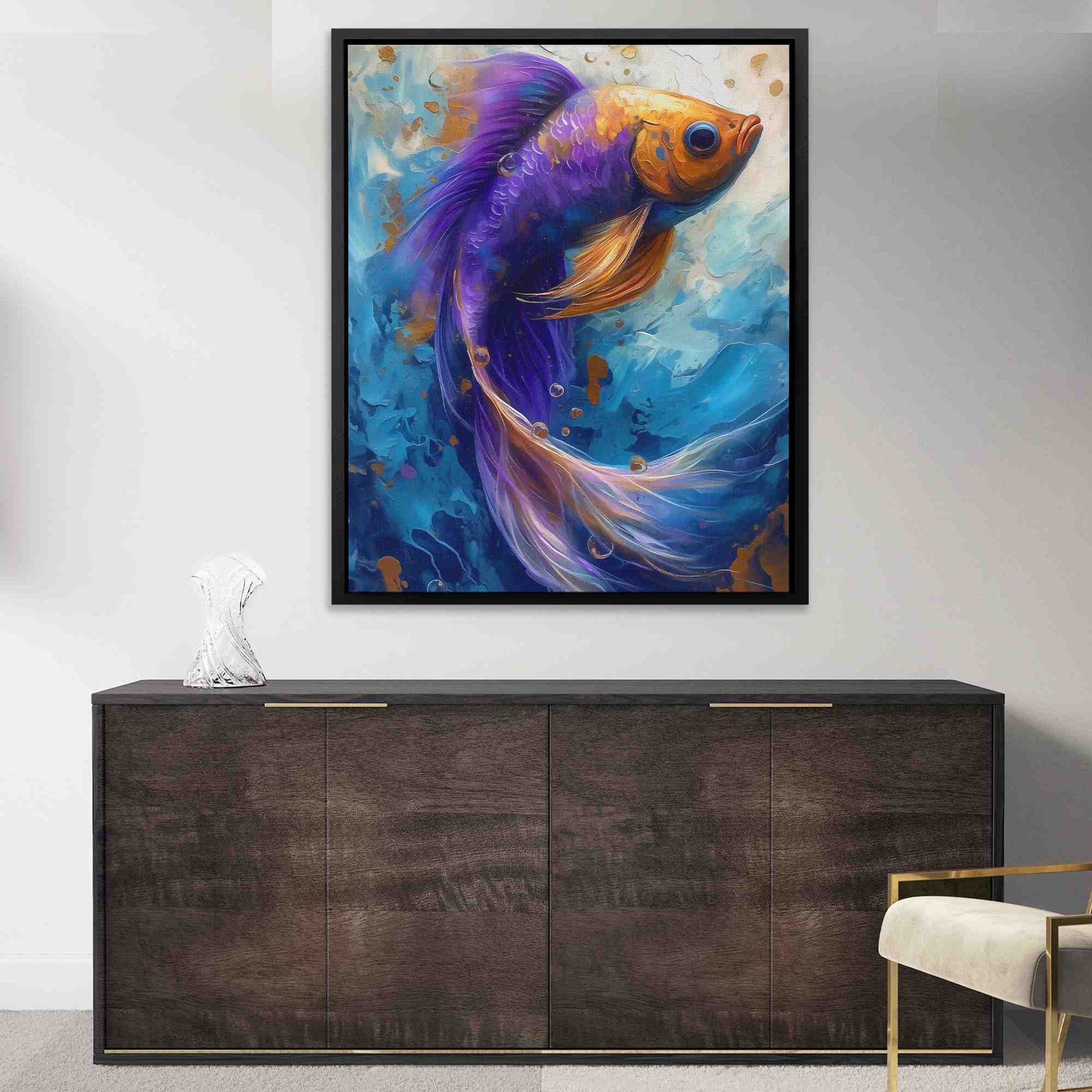 Celestial Dance - Blue Canvas Wall Art
