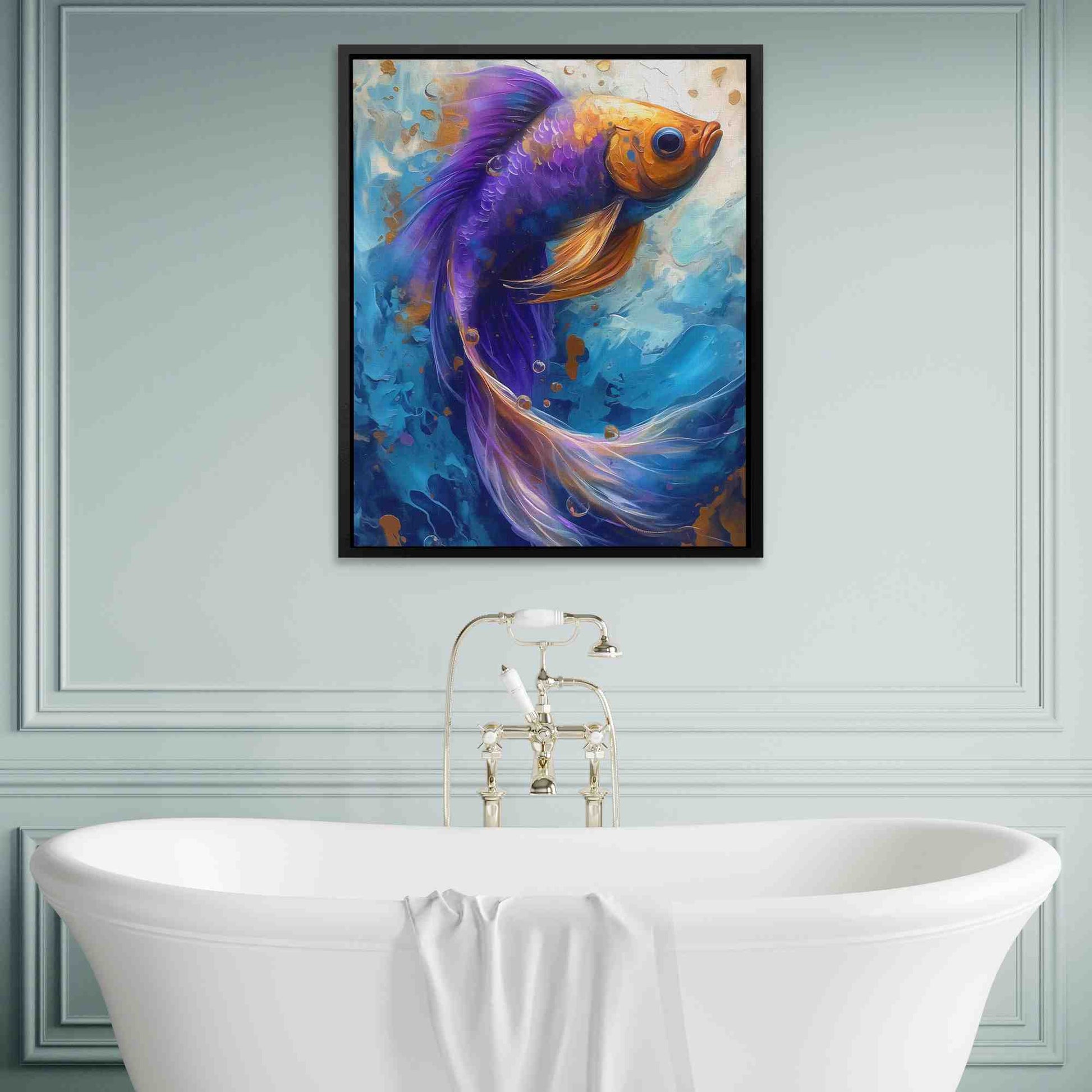 Celestial Dance - Wall Art in Black Frame