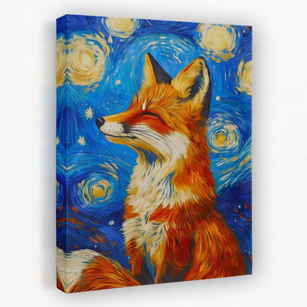 Celestial Fox - Animals Canvas Wall Art