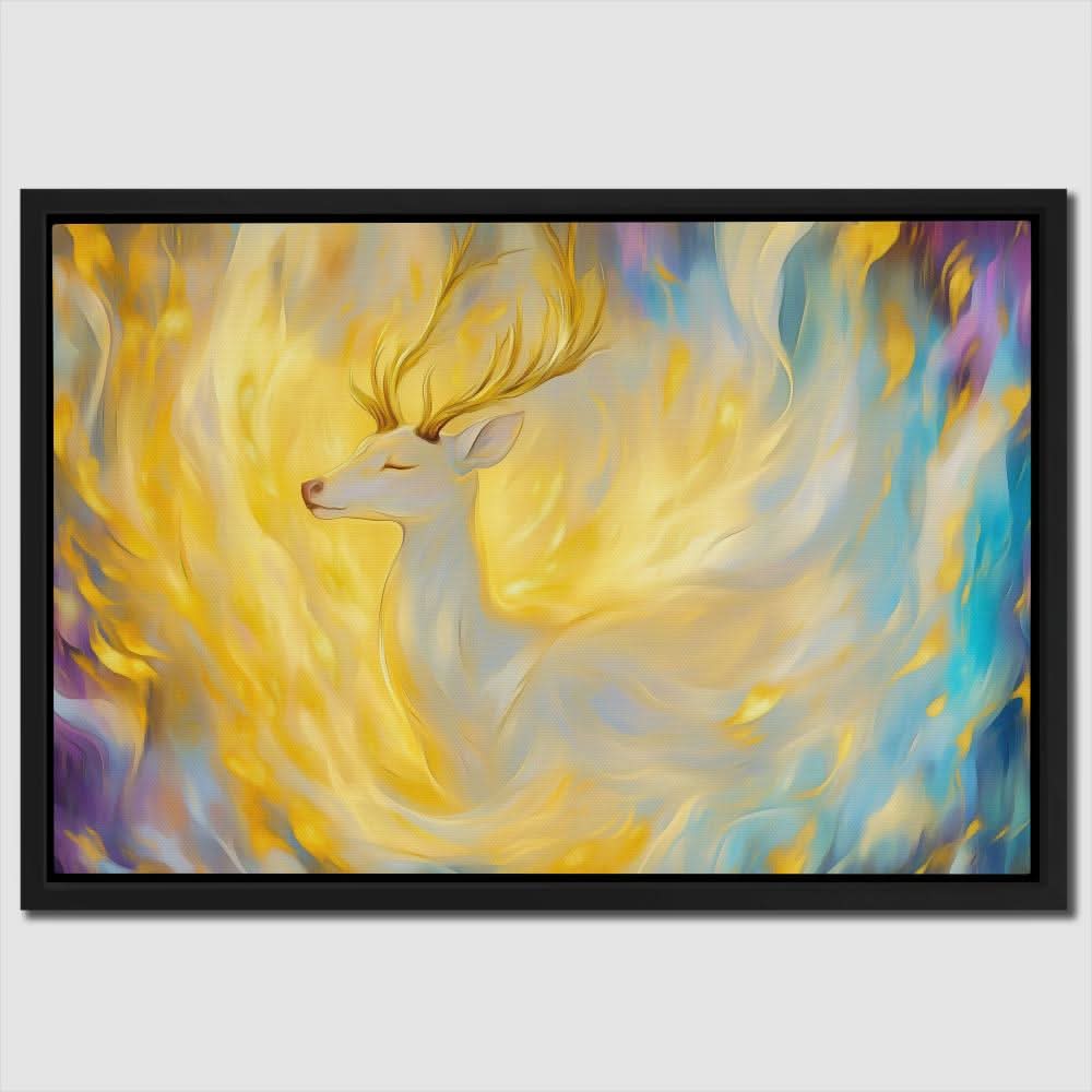 Celestial Stag - Pastel Nature Canvas Print