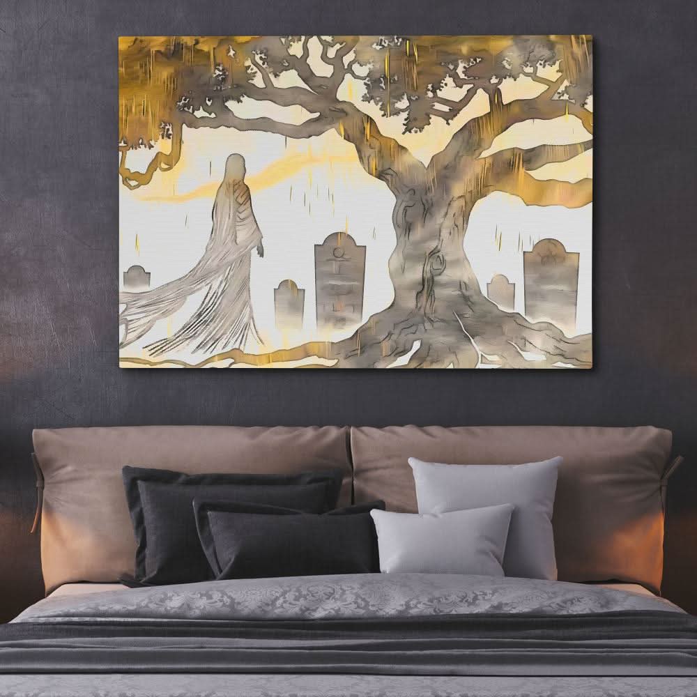 Cemetery Ghost - Canvas Wall Art